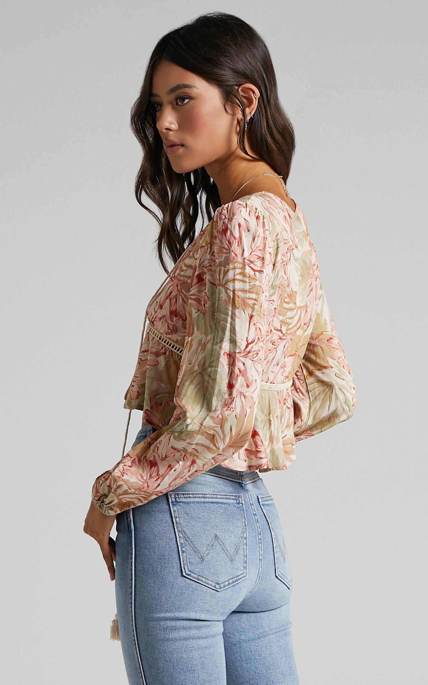 Gretchen Top in Palm Print