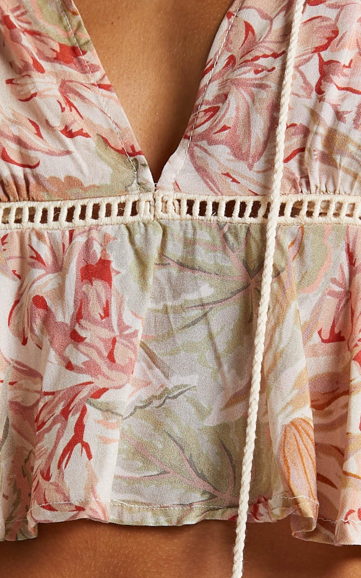 Gretchen Top in Palm Print