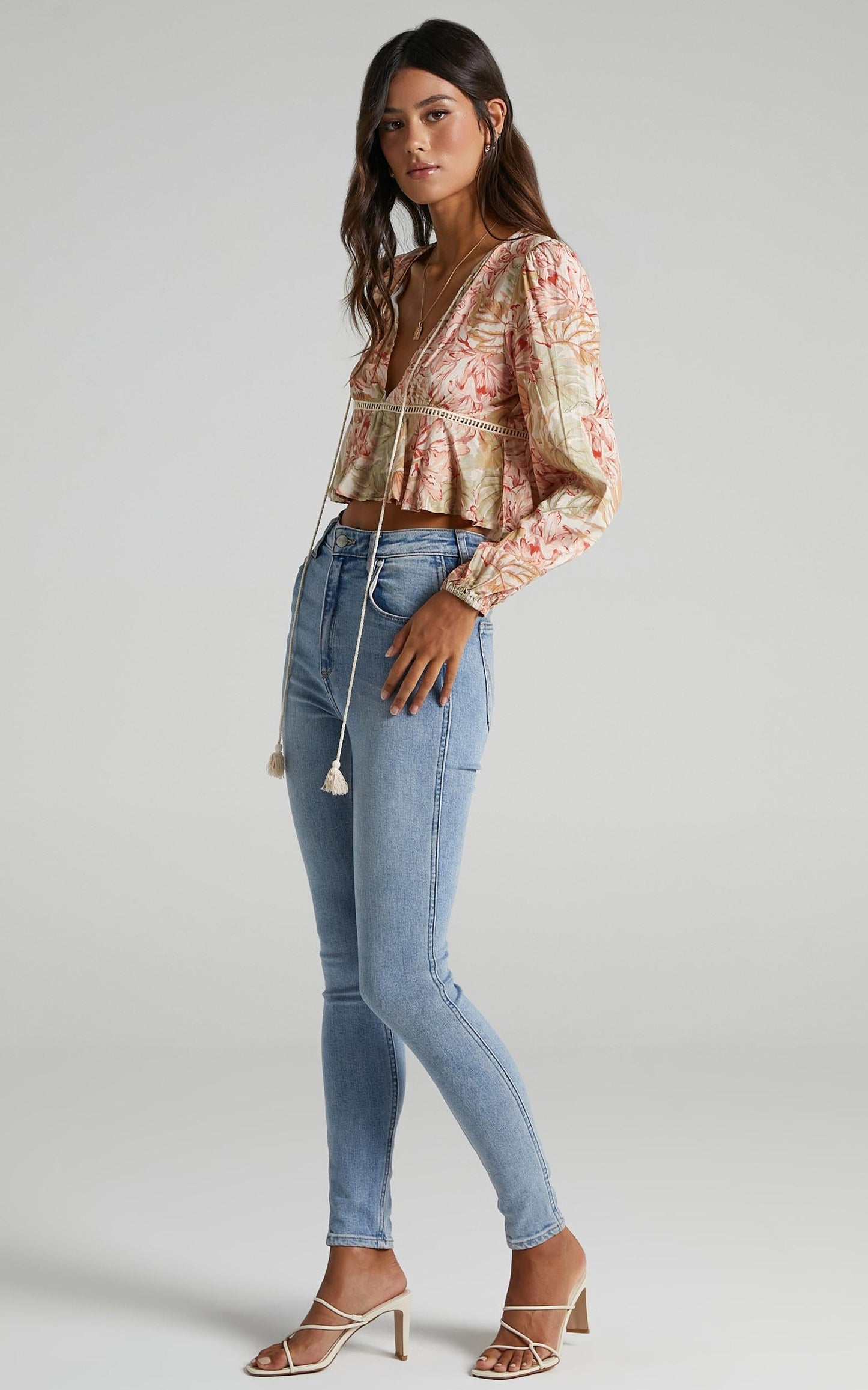 Gretchen Top in Palm Print