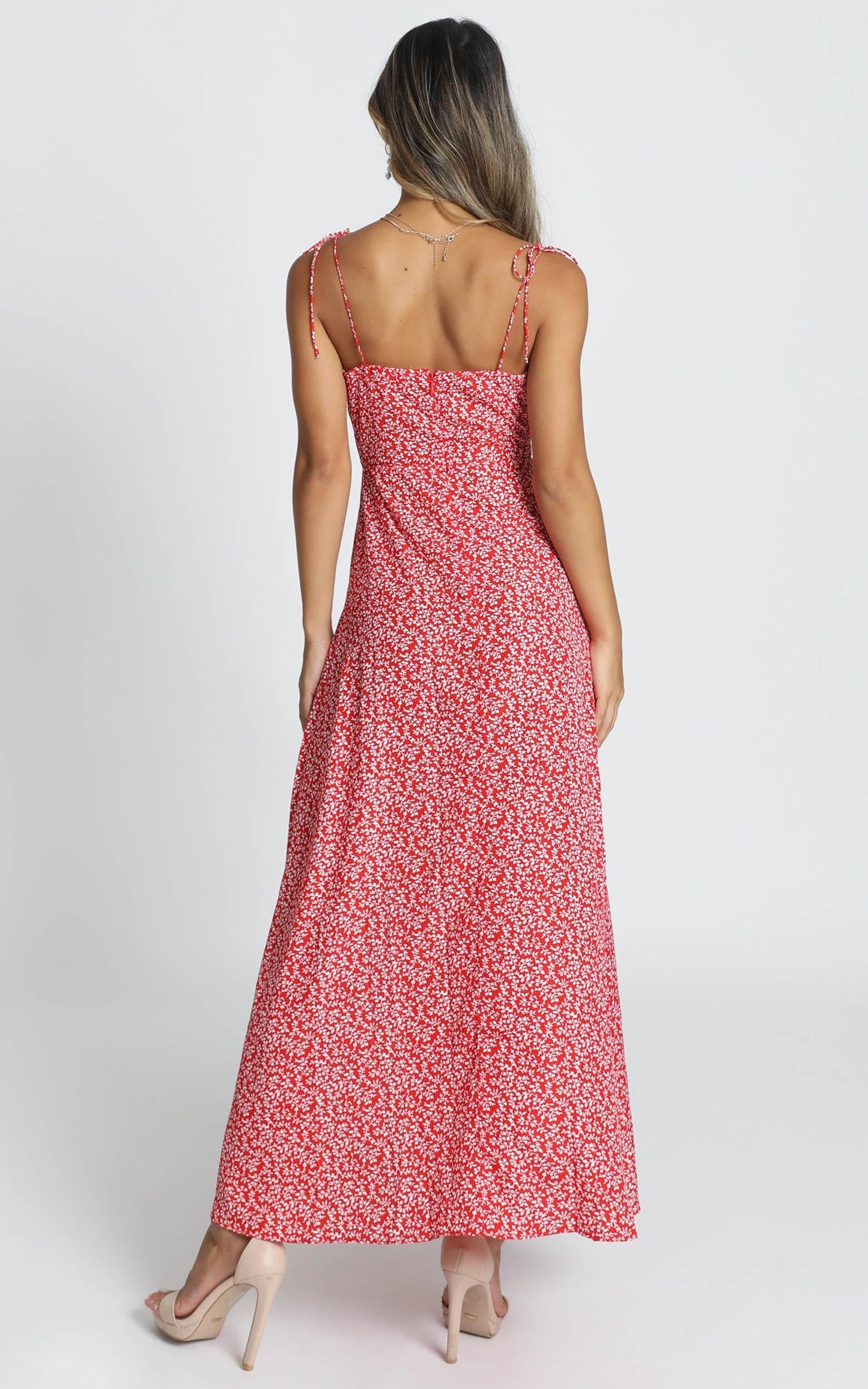Groove On Dress in Red Floral Print