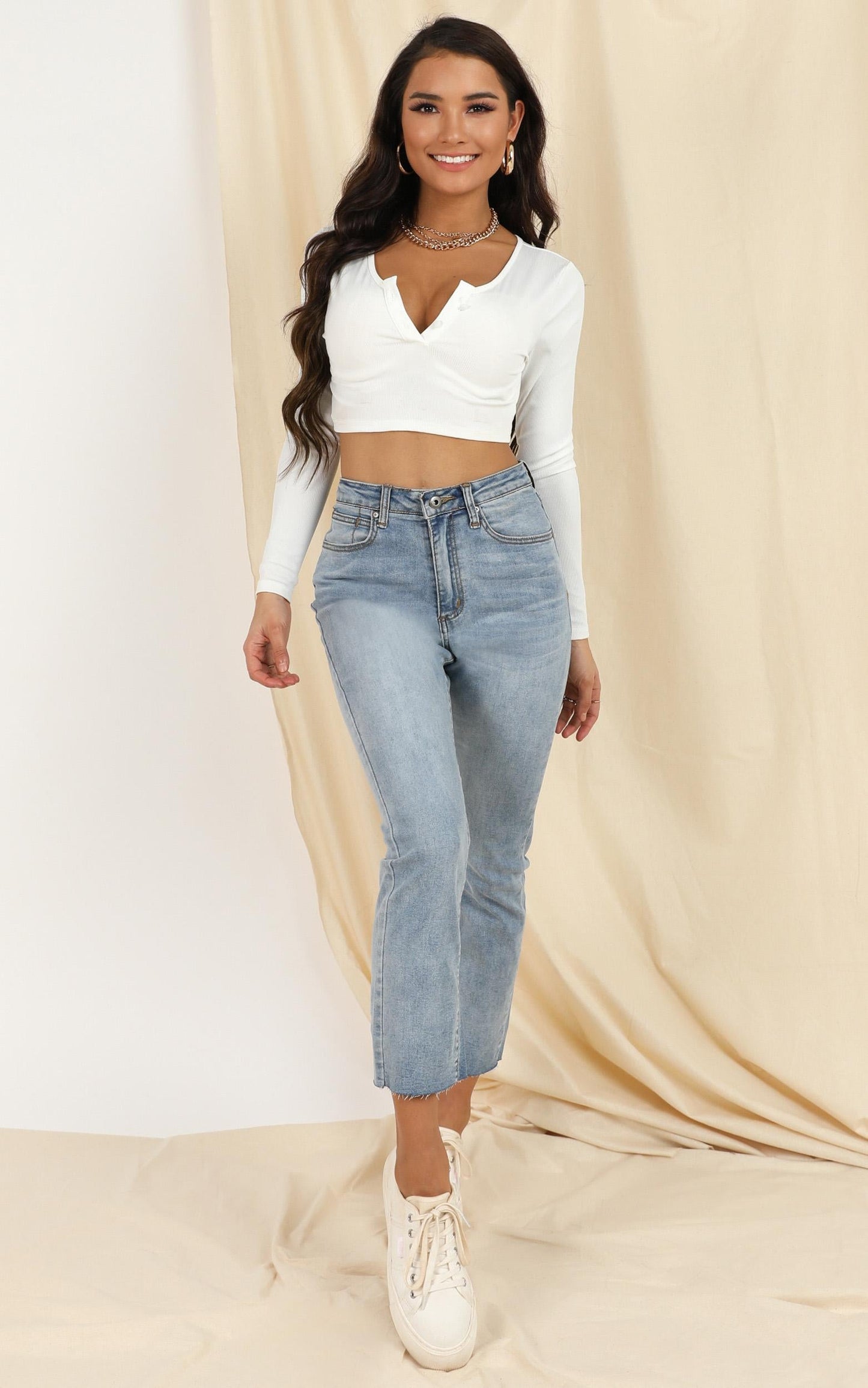 Growing On Me Top In White
