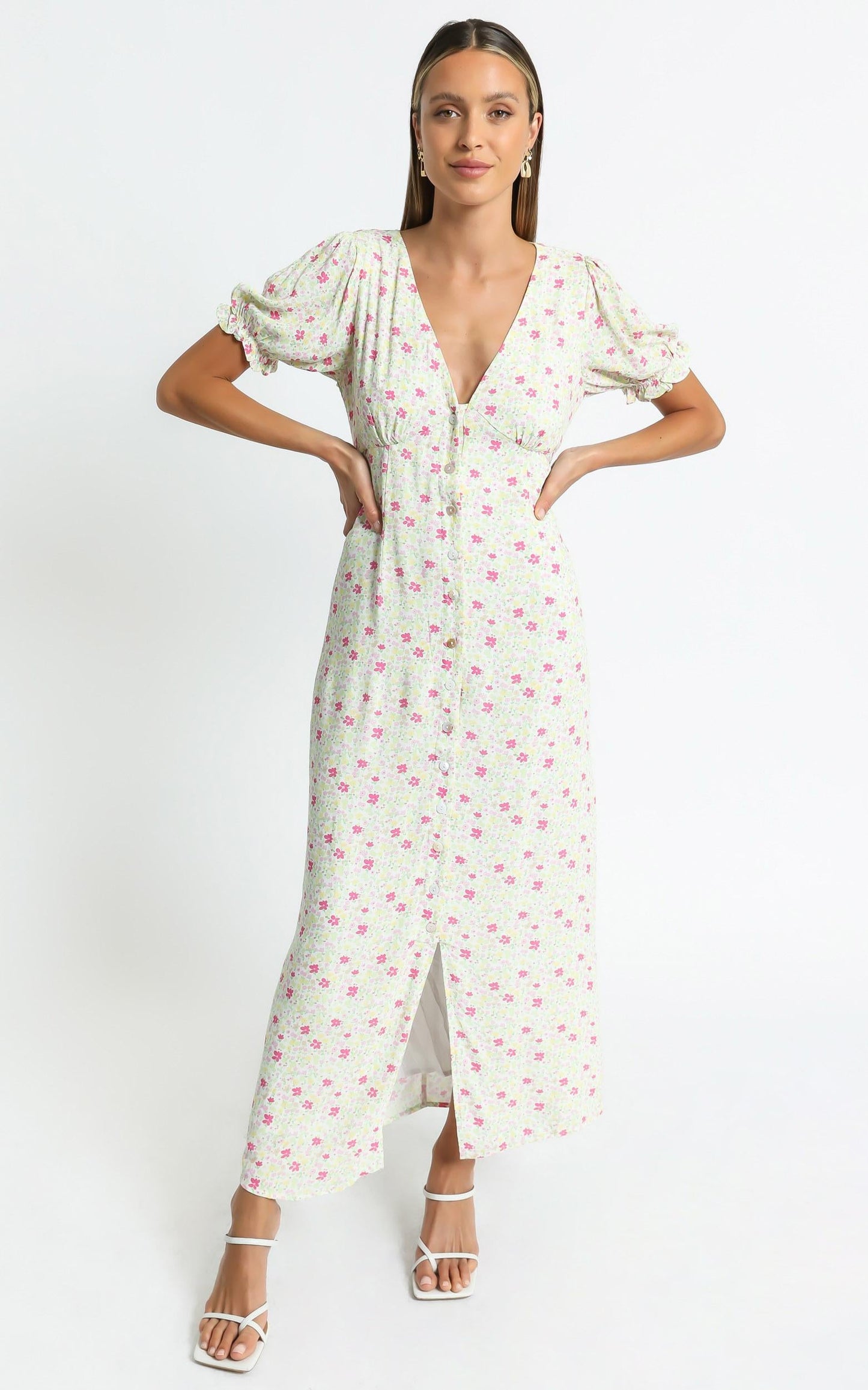 Charlie Holiday - Harley Dress in Festive Floral Light