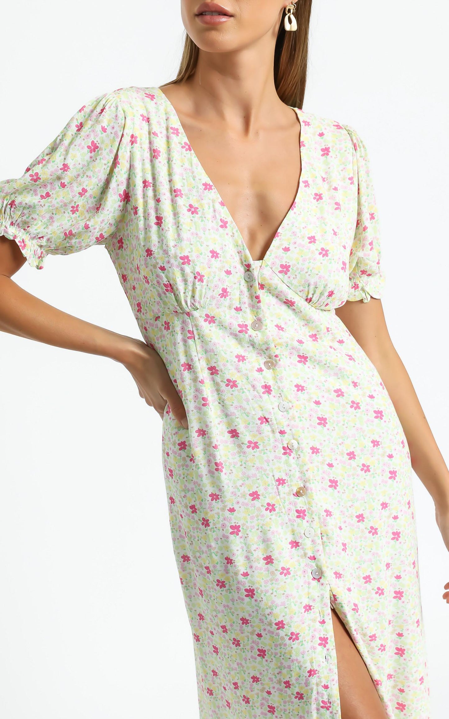 Charlie Holiday - Harley Dress in Festive Floral Light