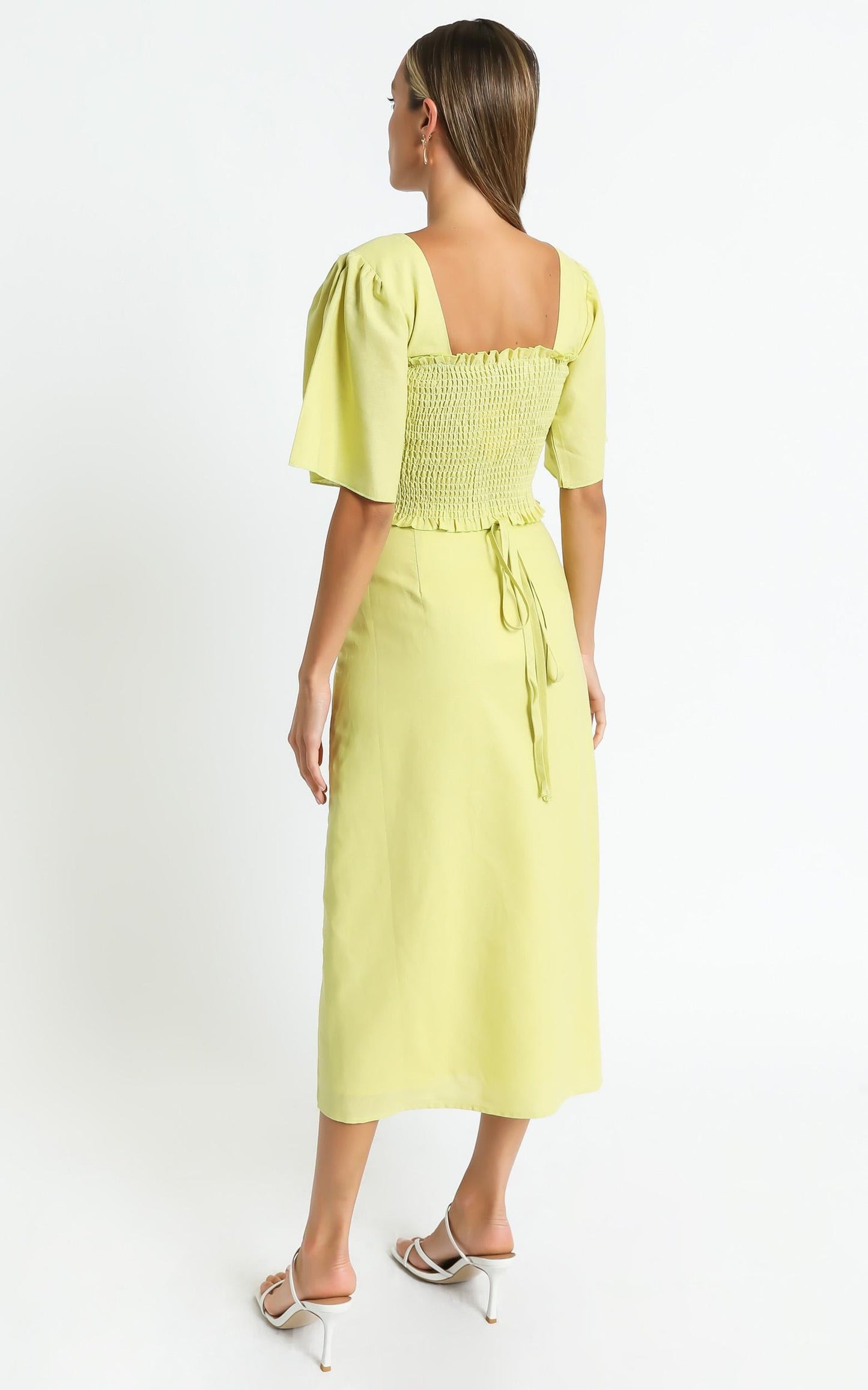 Charlie Holiday - Mila Wrap Skirt in Chartreuse