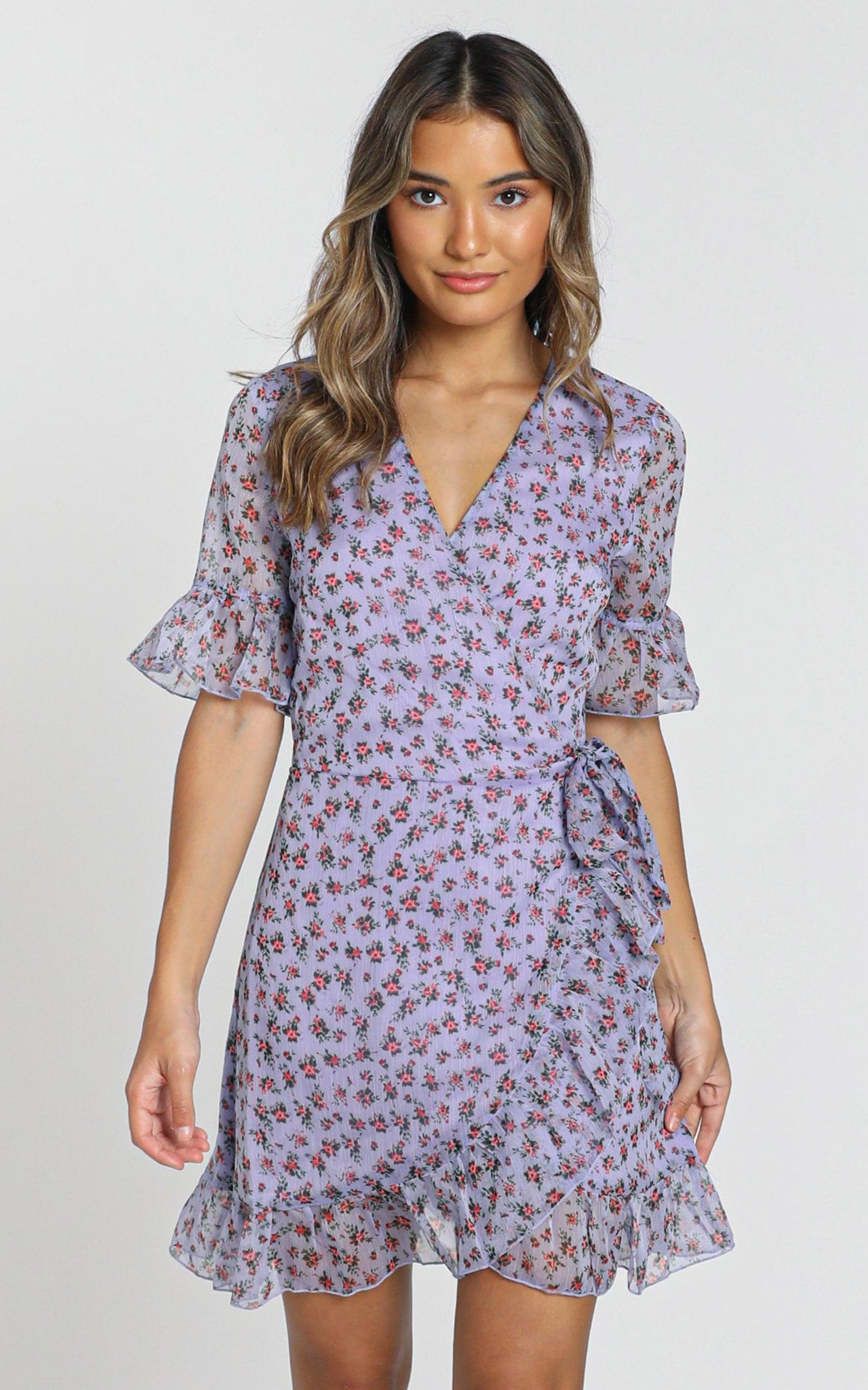 Girl Unknown Dress in Lilac Floral
