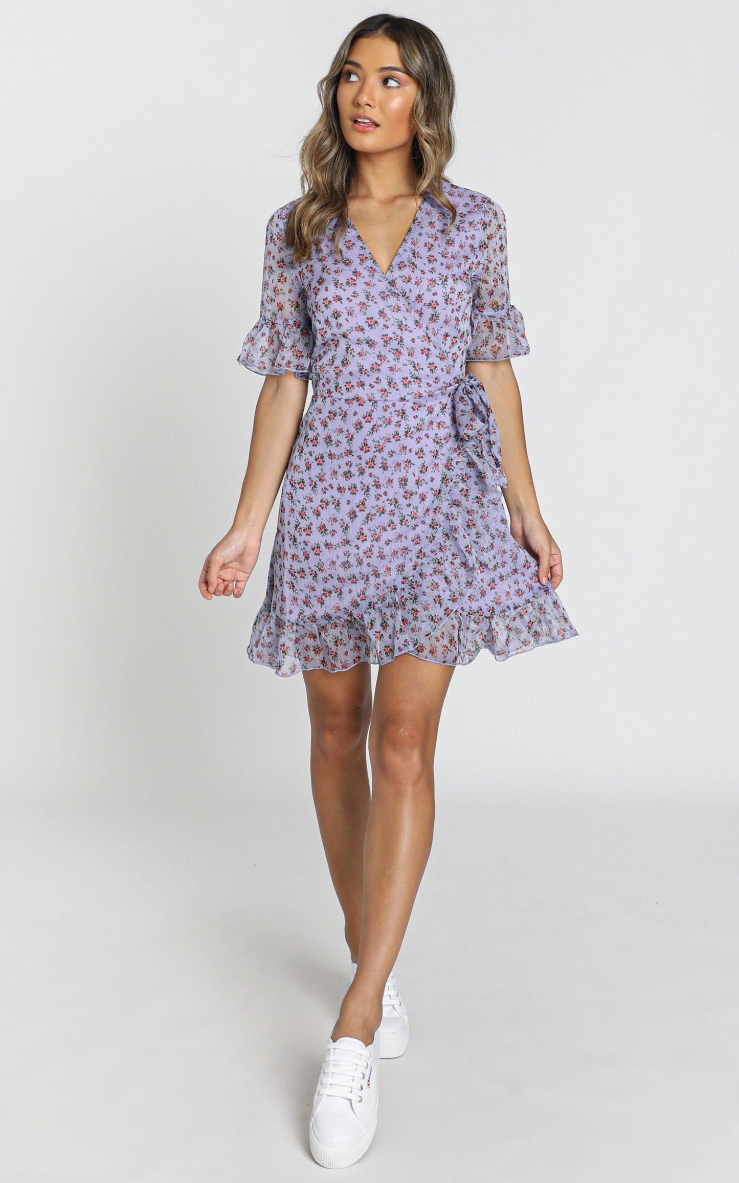 Girl Unknown Dress in Lilac Floral