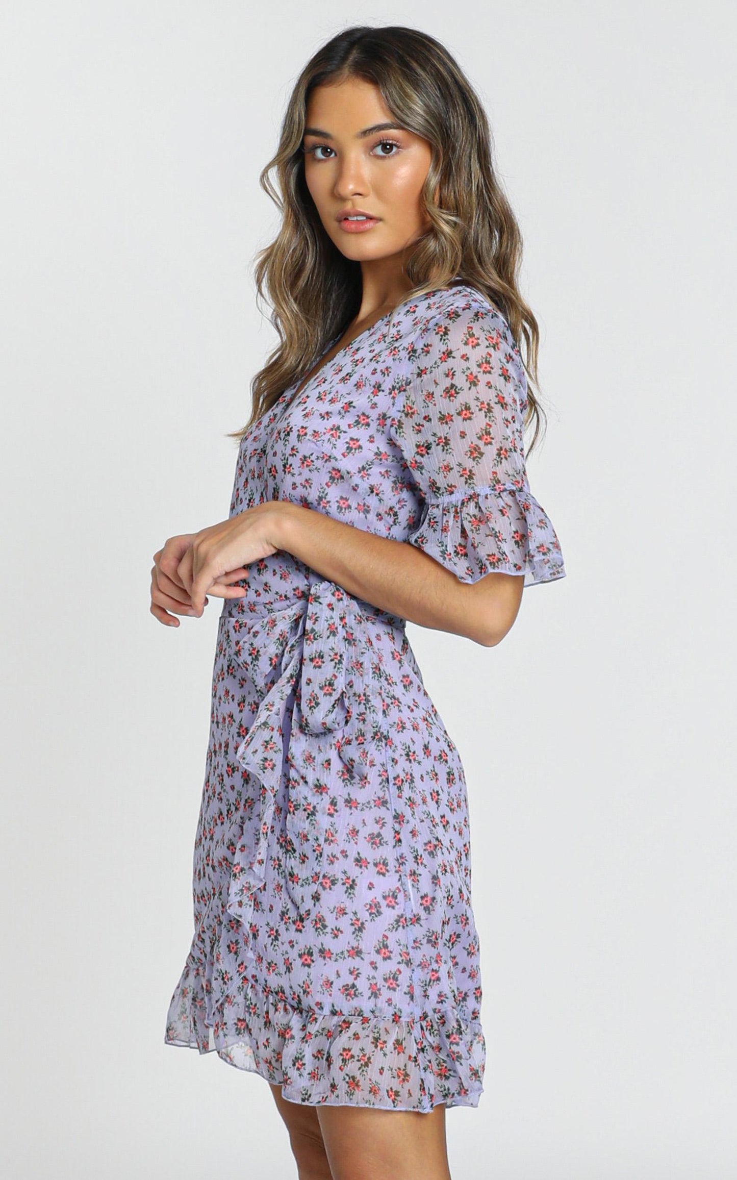 Girl Unknown Dress in Lilac Floral