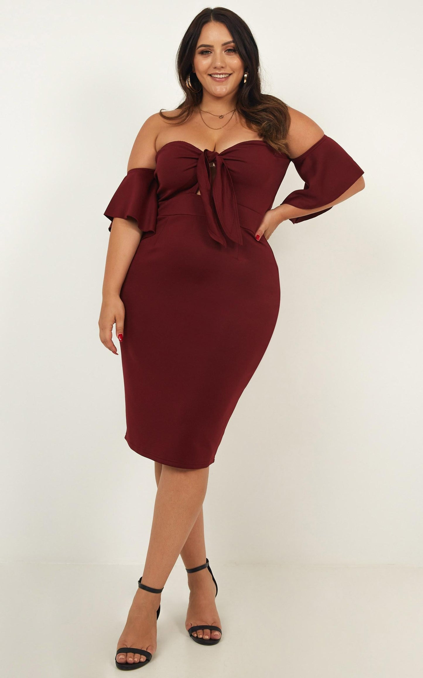 Guest Edit Dress in Wine