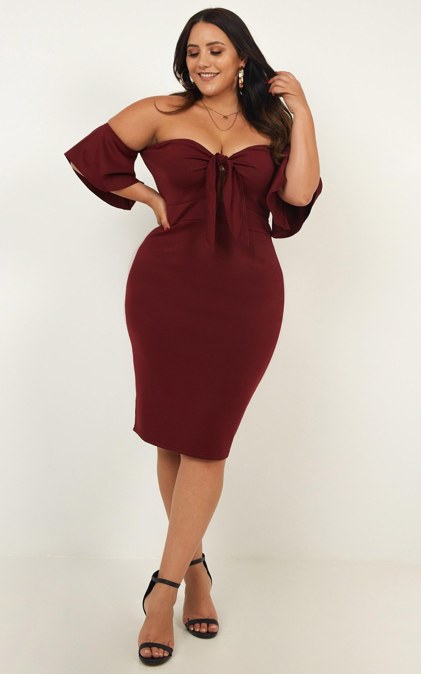 Guest Edit Dress in Wine