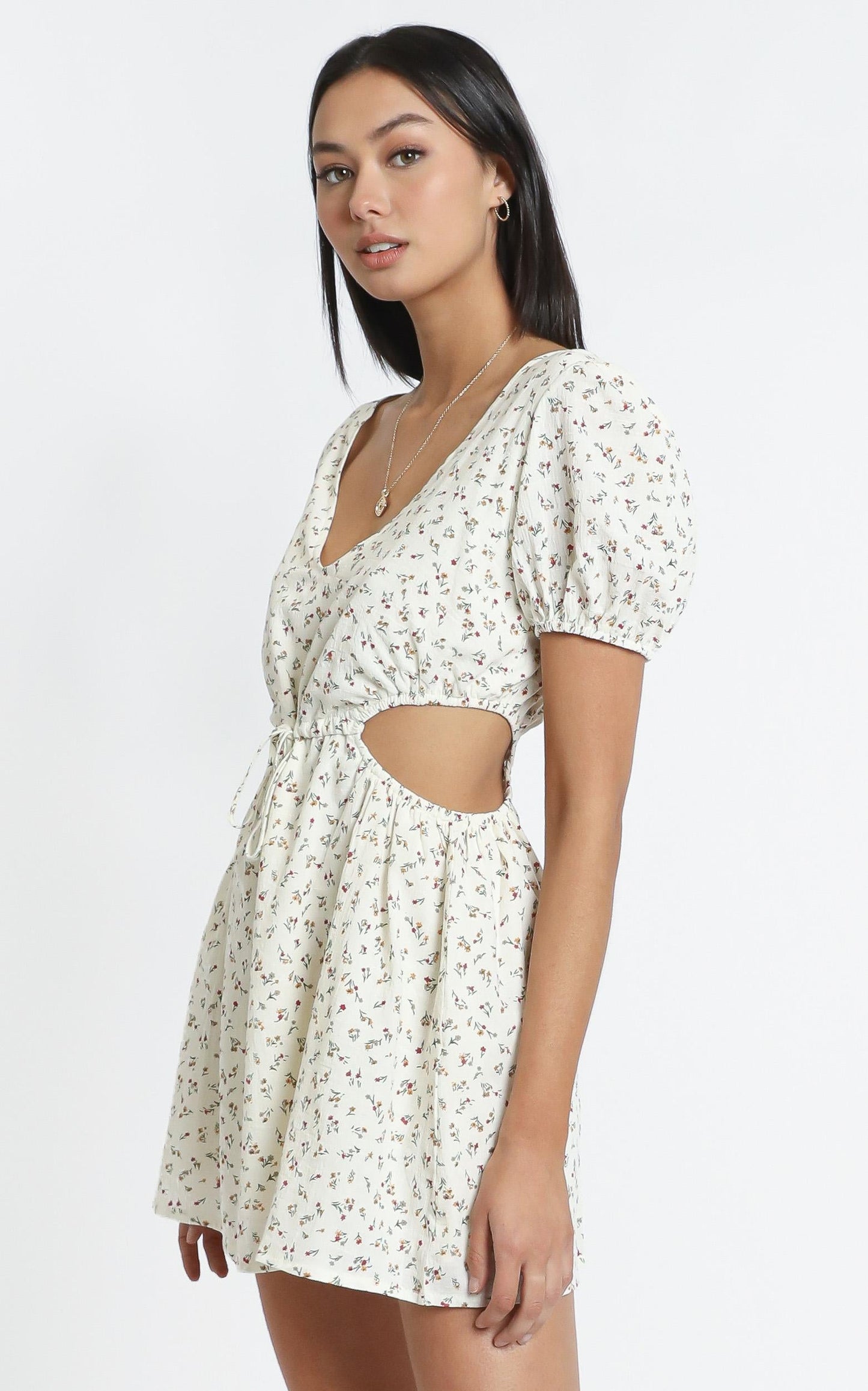 Guinevere dress in White Floral