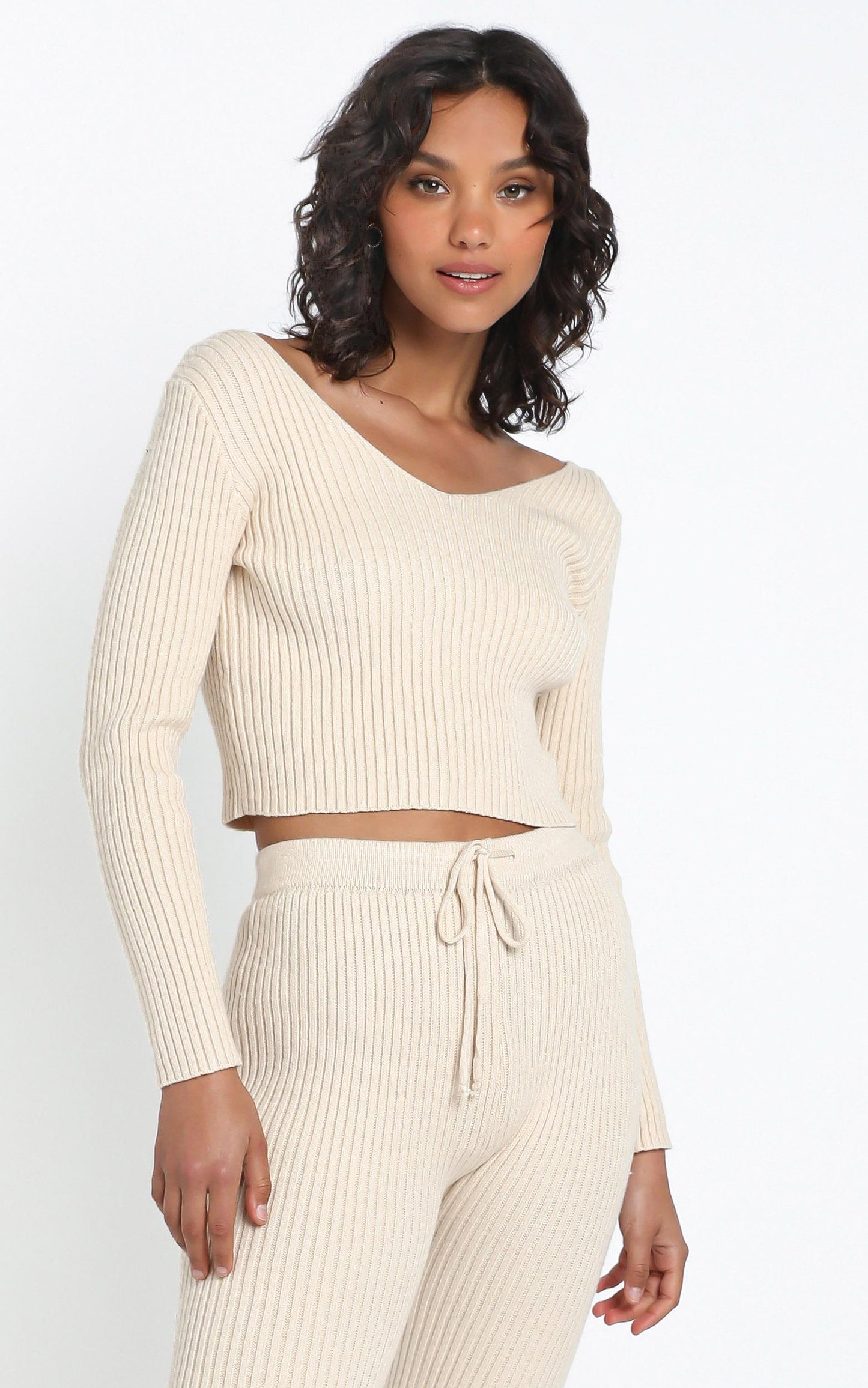 Gweneth Knit Jumper in Beige