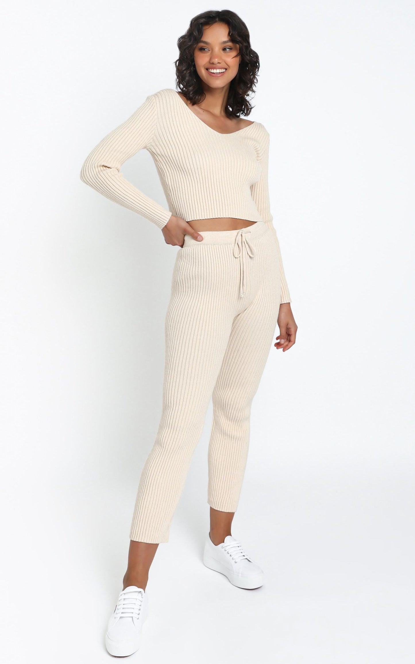Gweneth Knit Jumper in Beige