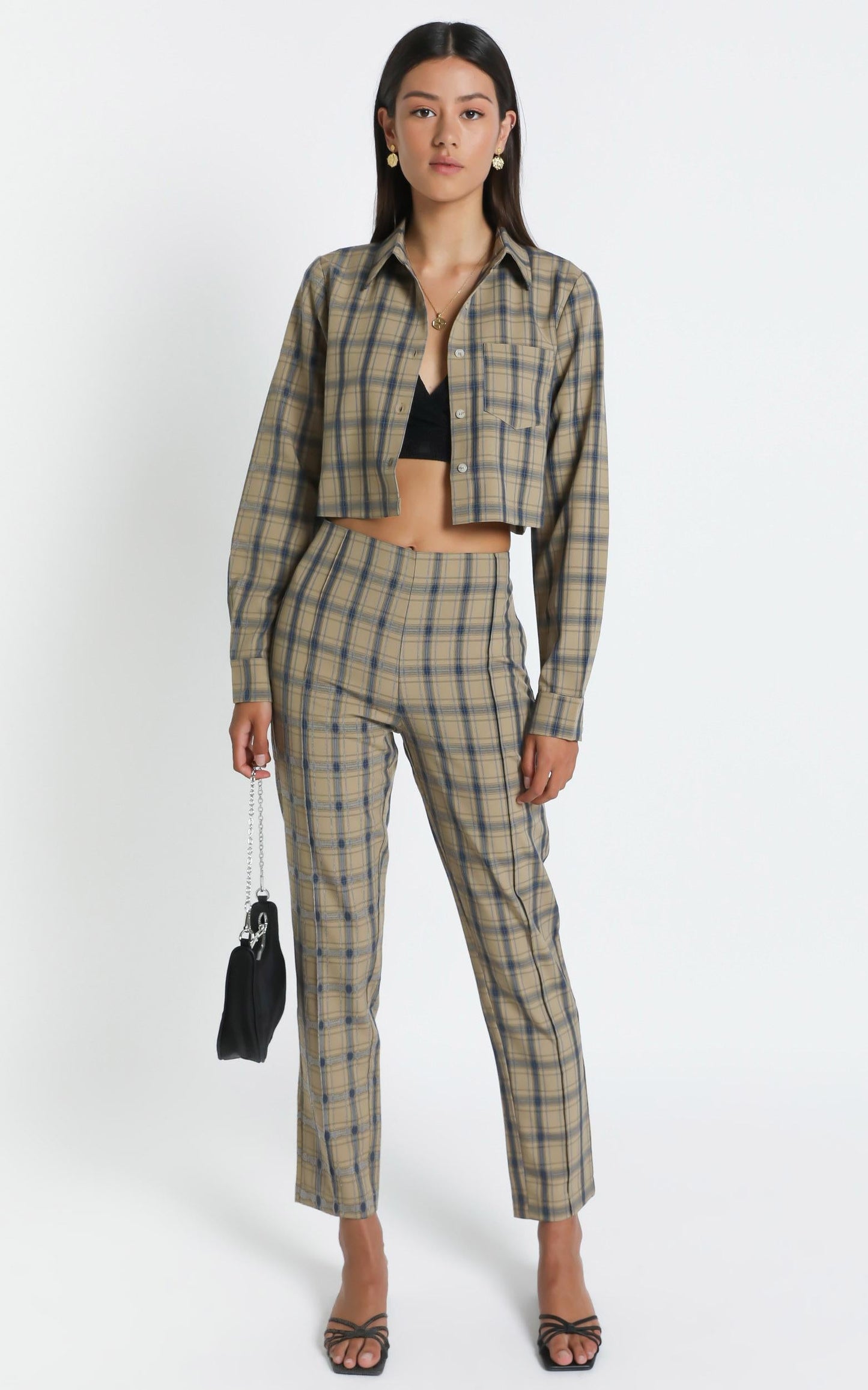 Gwenyth Shirt in Mocha Check