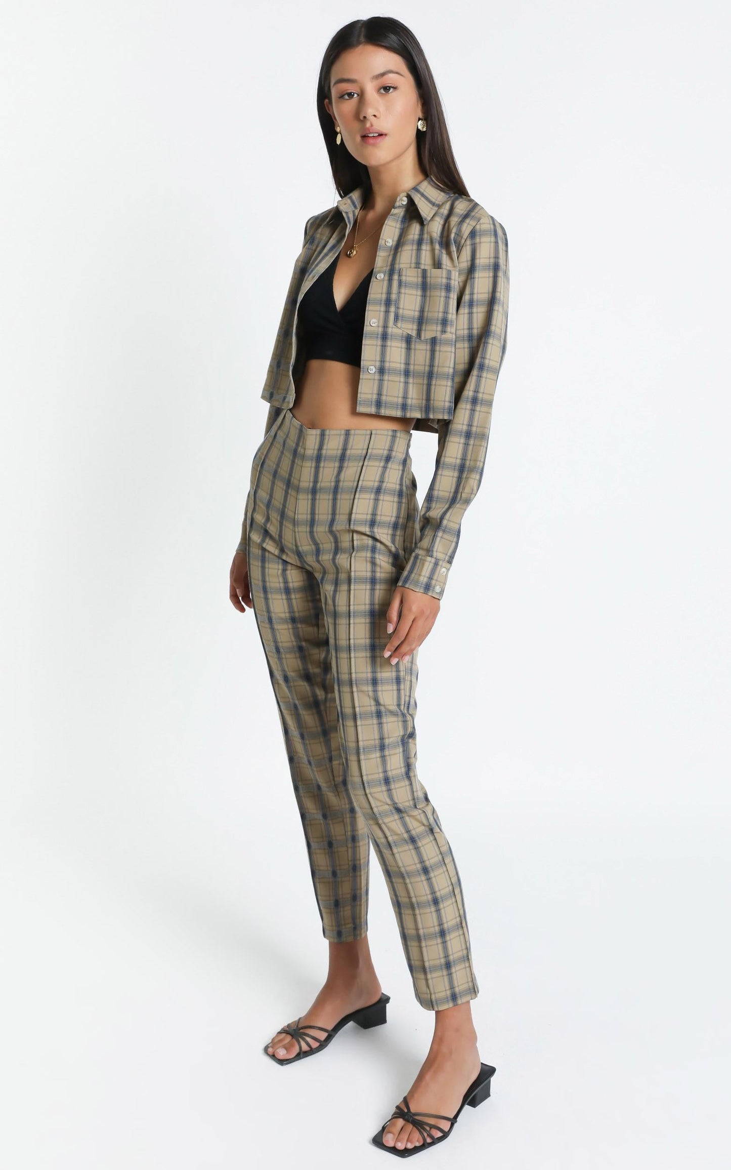Gwenyth Shirt in Mocha Check