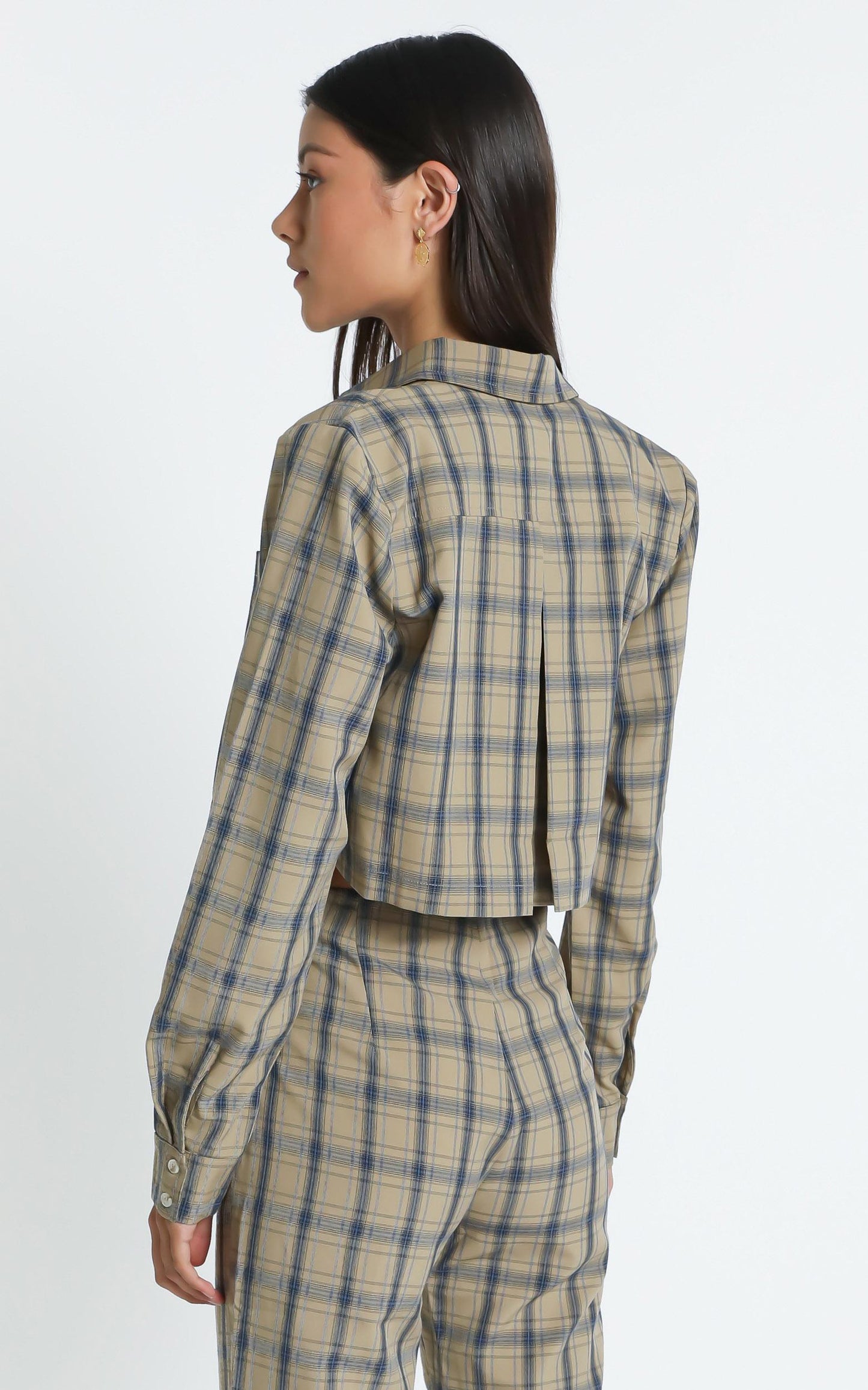 Gwenyth Shirt in Mocha Check