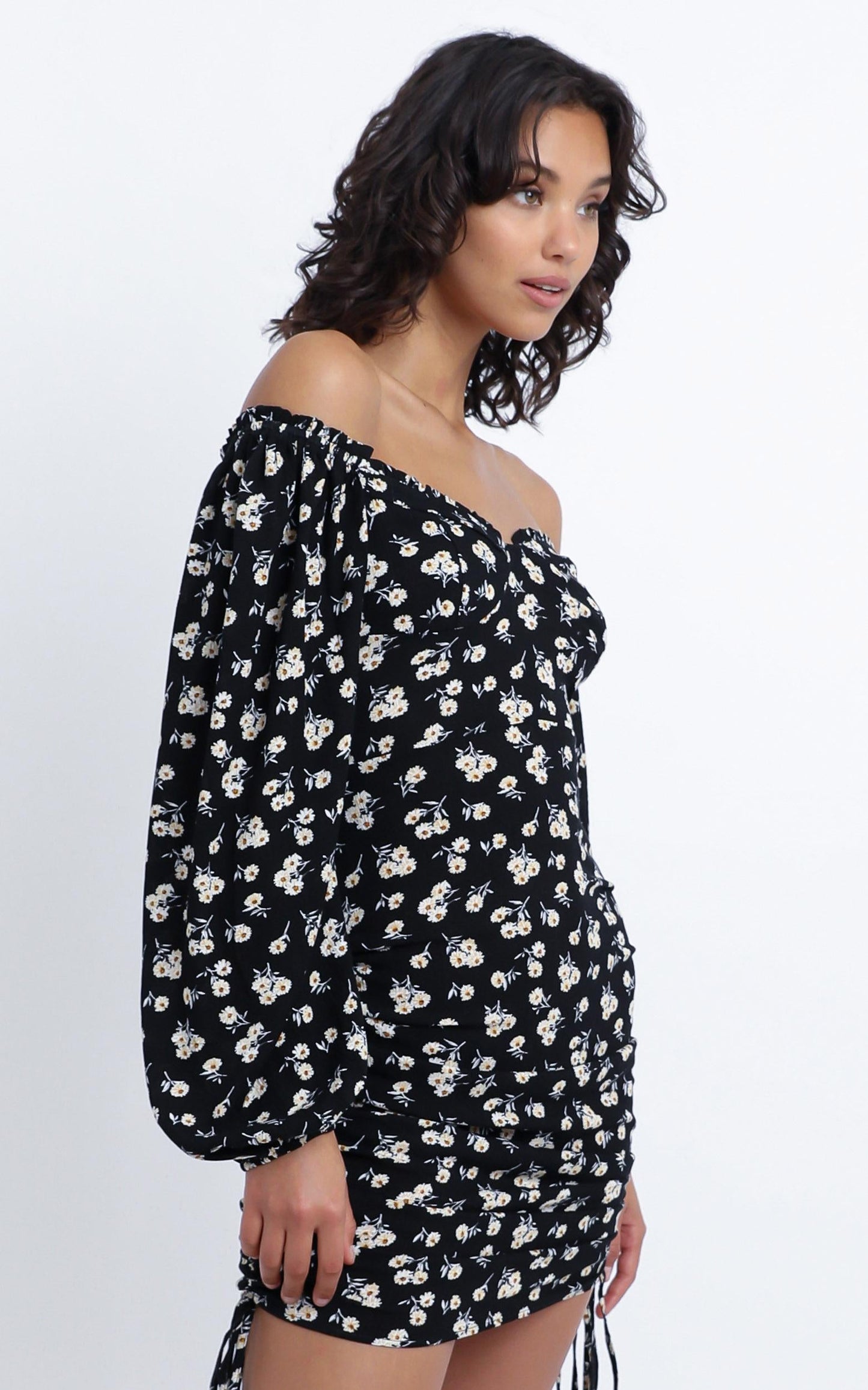 Hana Dress in Black Floral