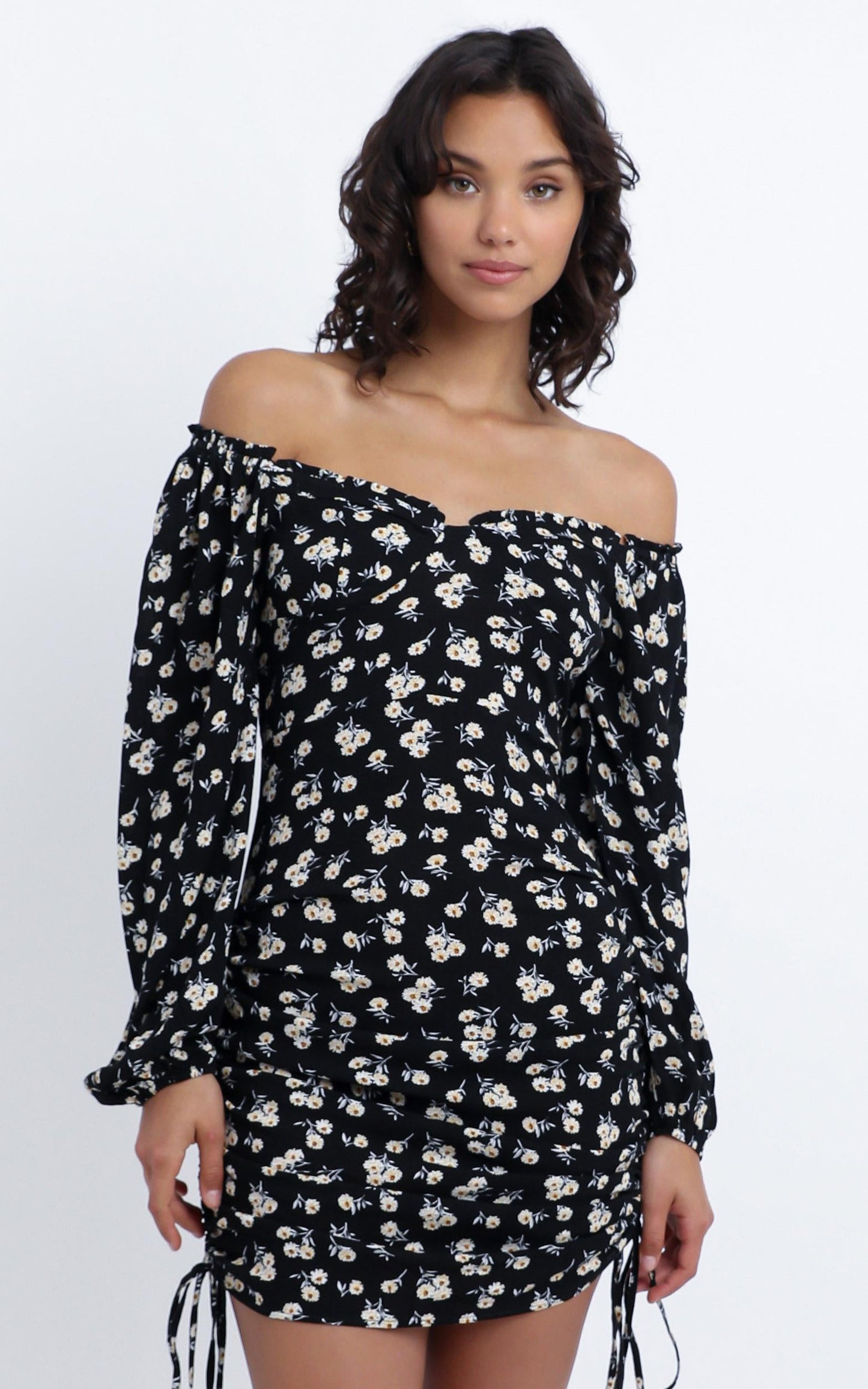 Hana Dress in Black Floral