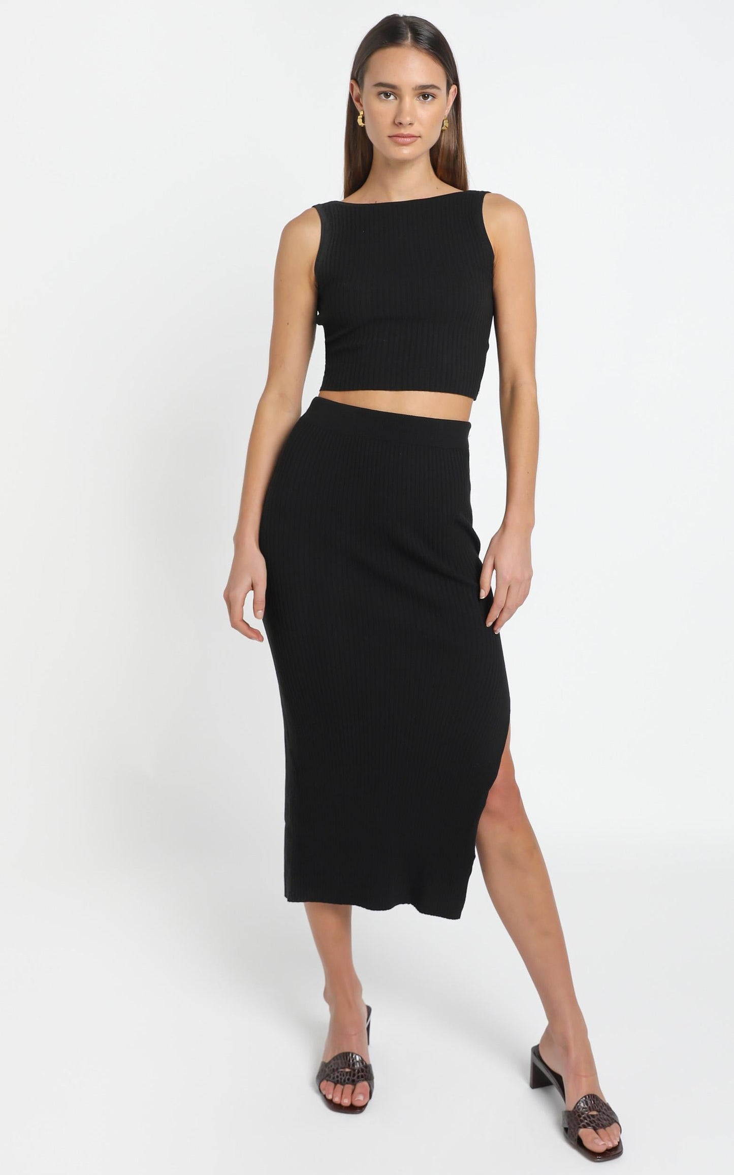 Hana Knit Top in Black
