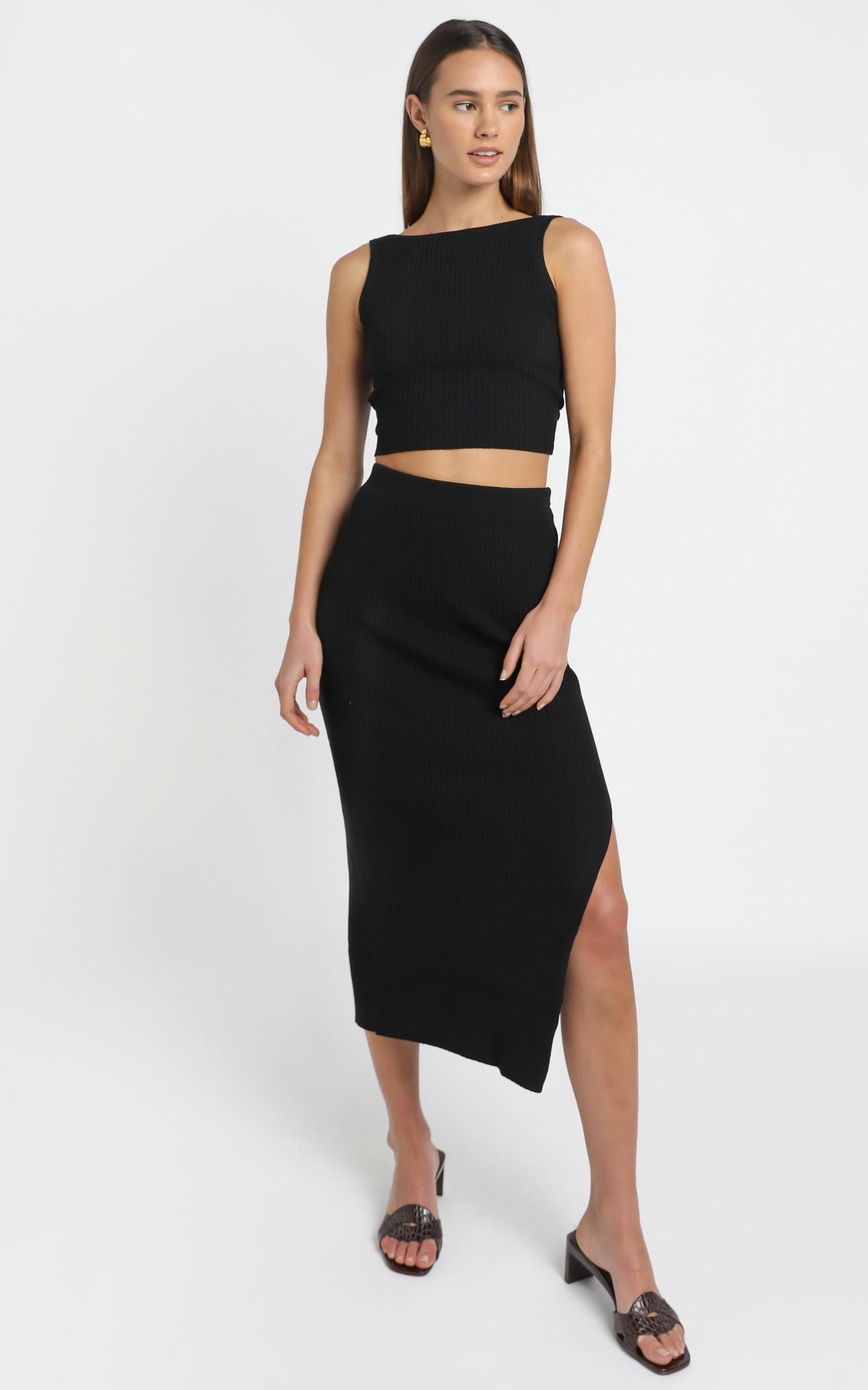 Hana Knit Top in Black