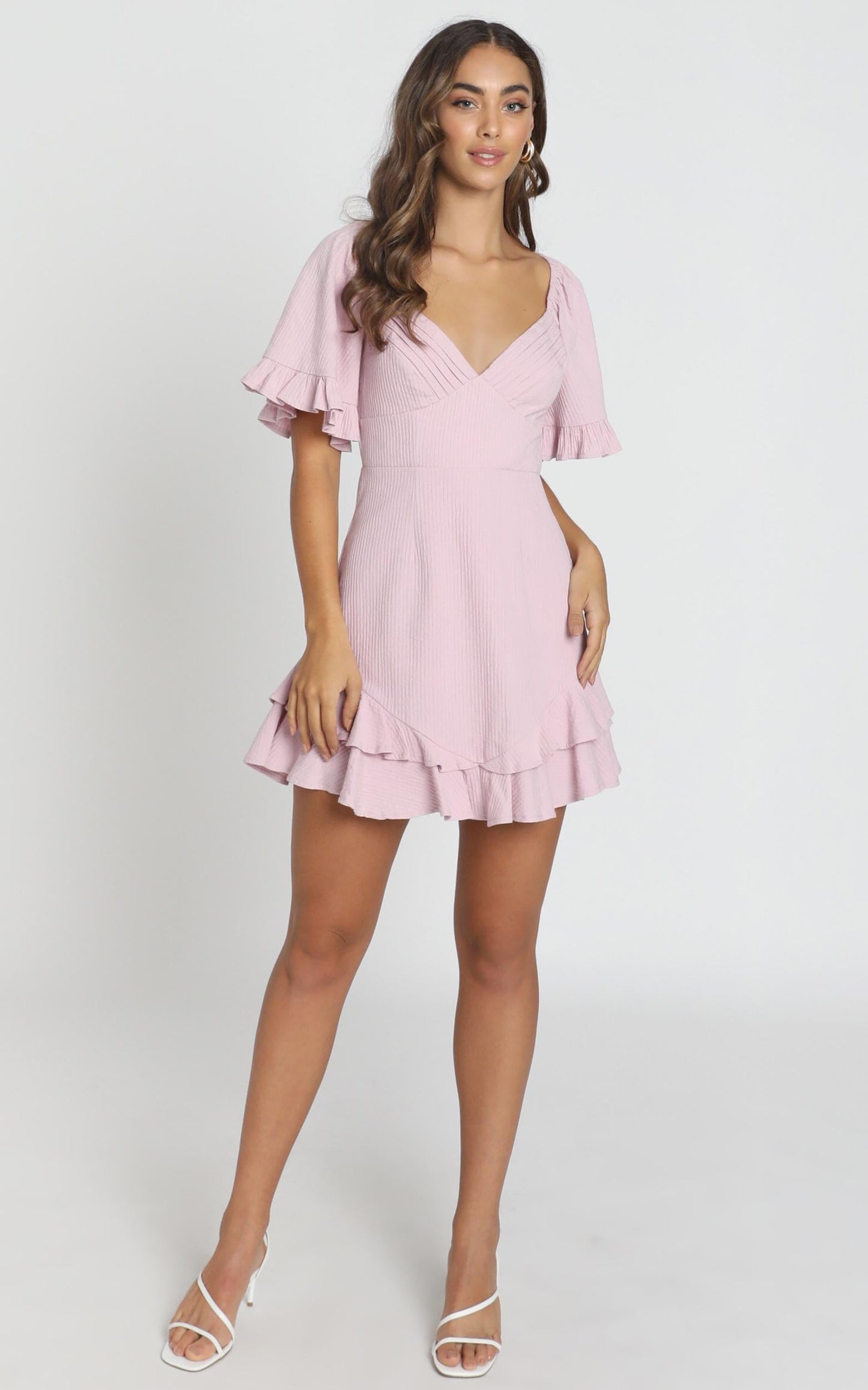 Hanna Mini Dress in Blush
