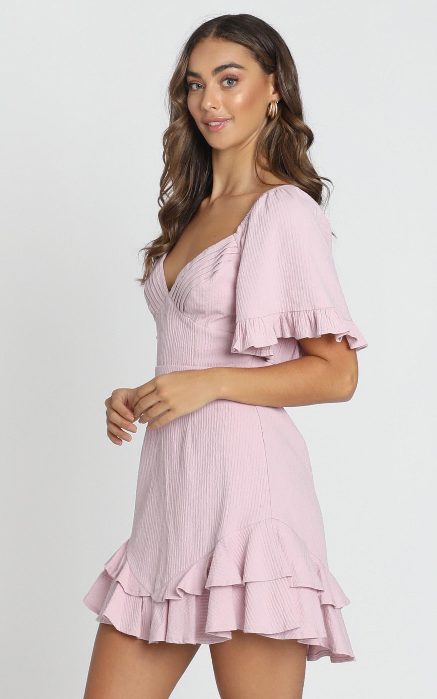 Hanna Mini Dress in Blush