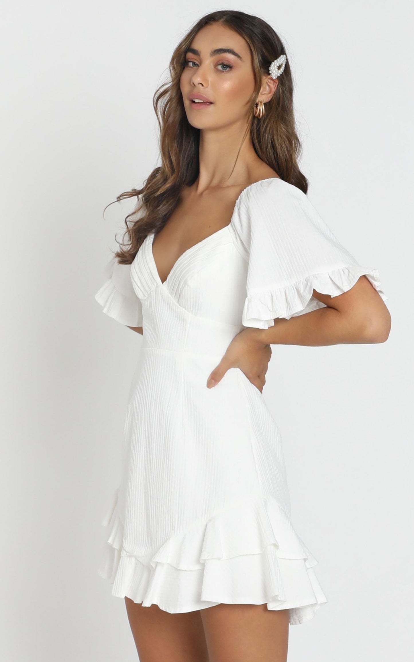 Hanna Mini Dress in White
