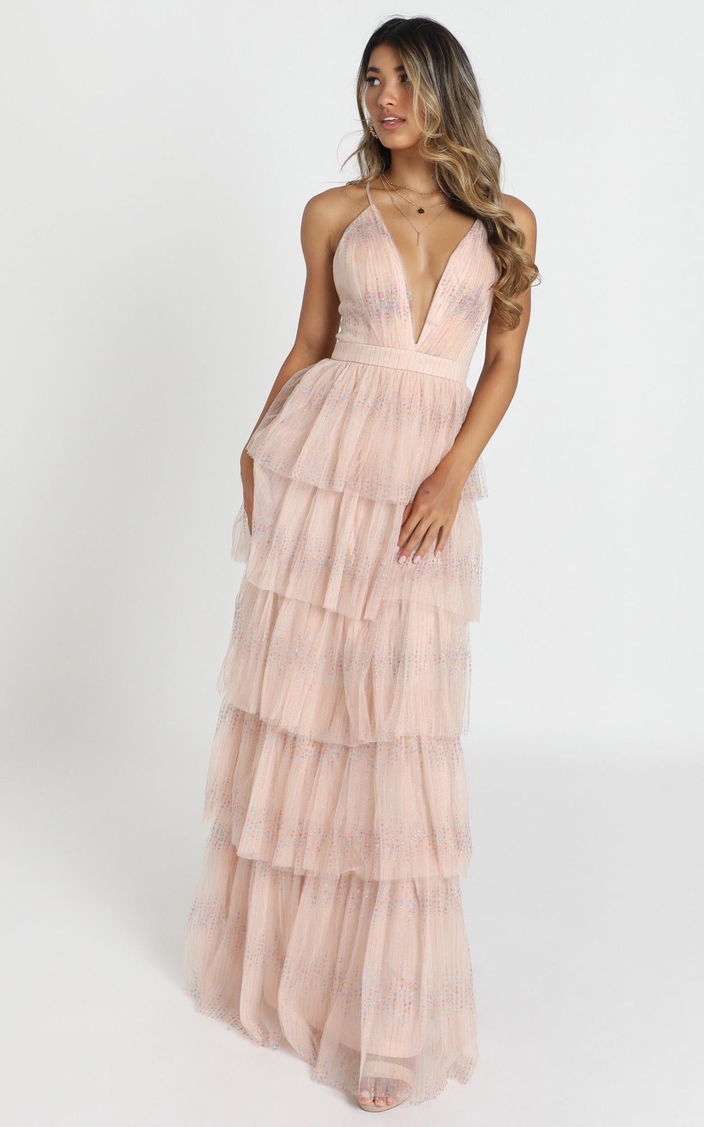 Hazel Maxi Dress In Blush