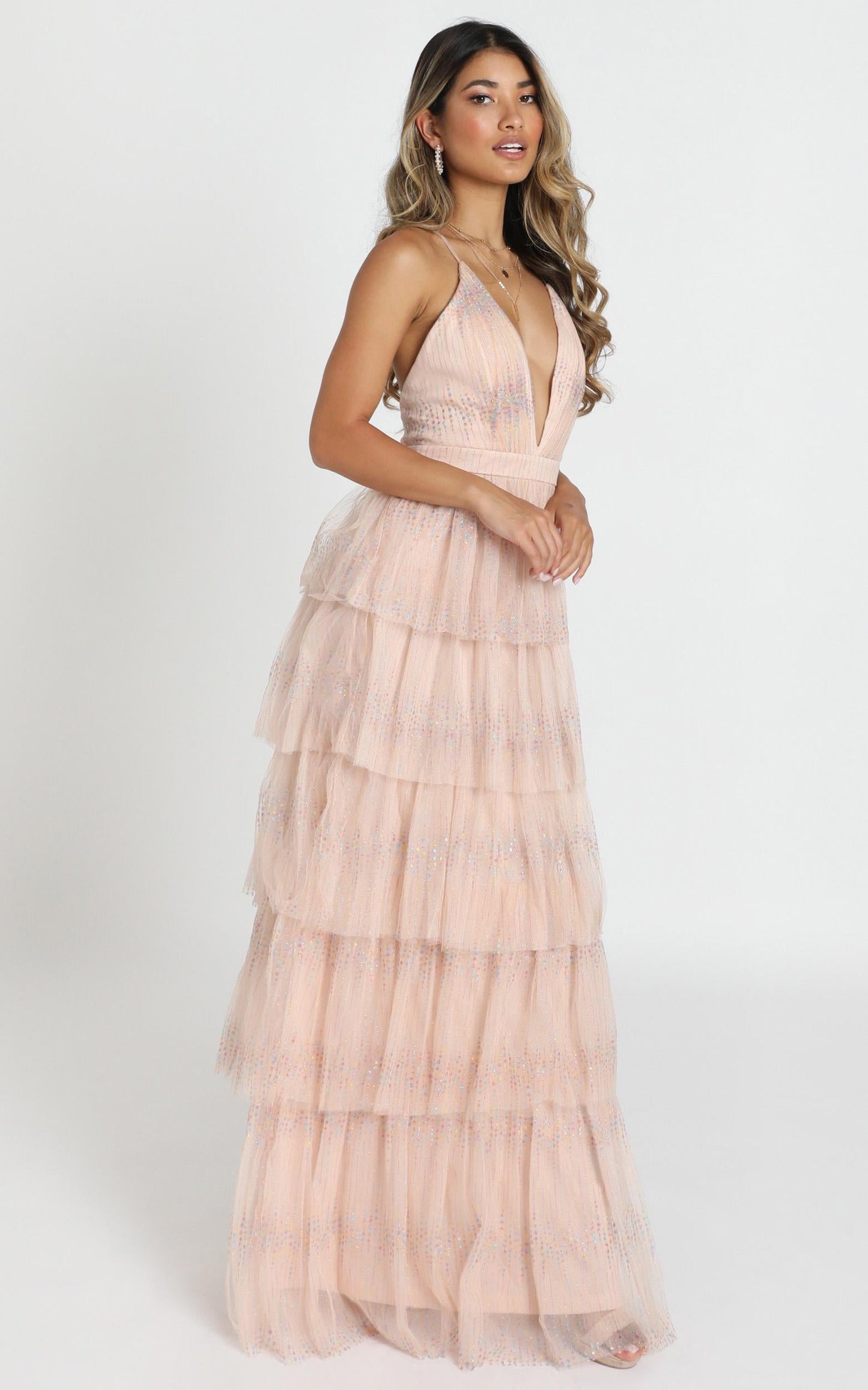 Hazel Maxi Dress In Blush