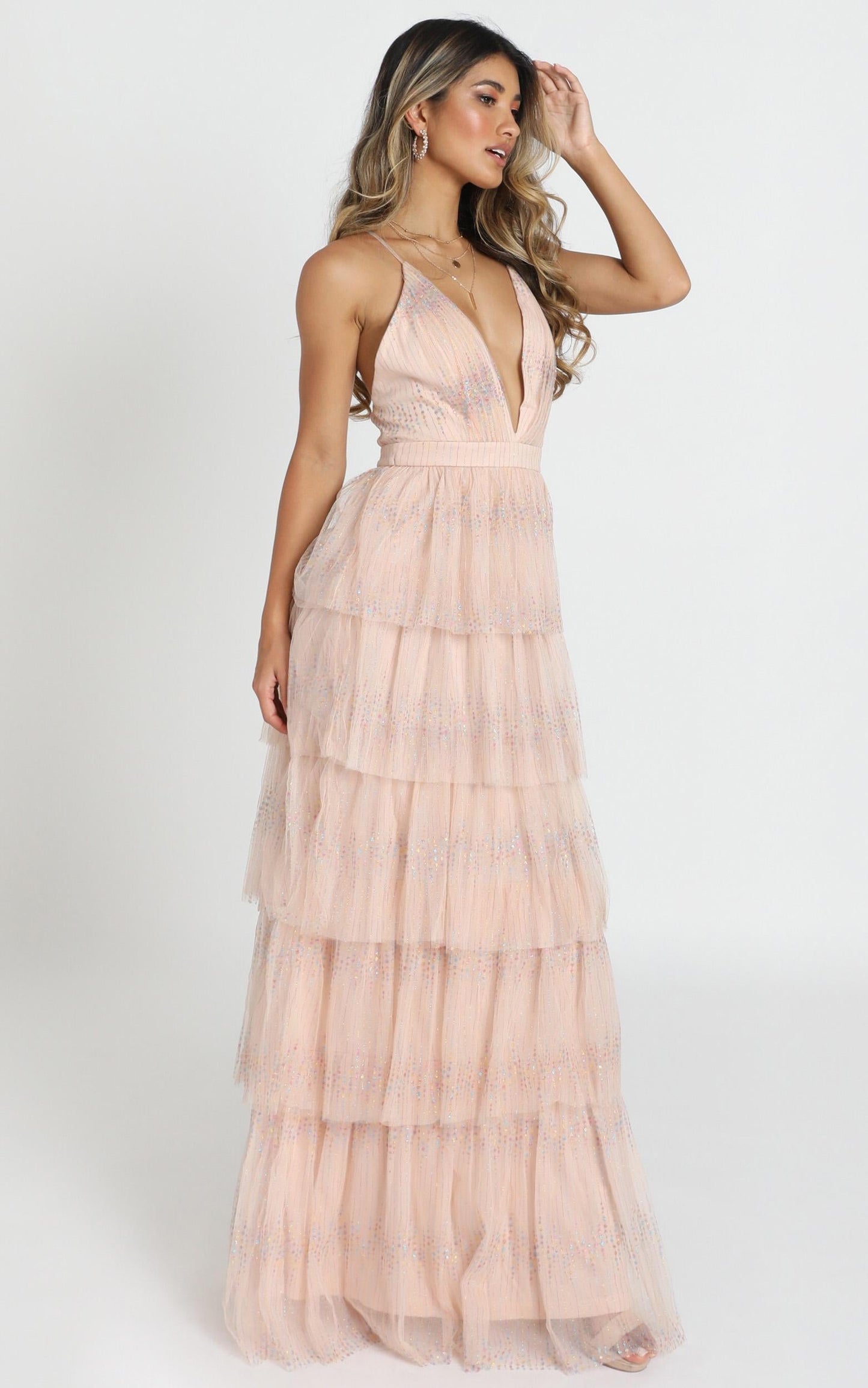 Hazel Maxi Dress In Blush