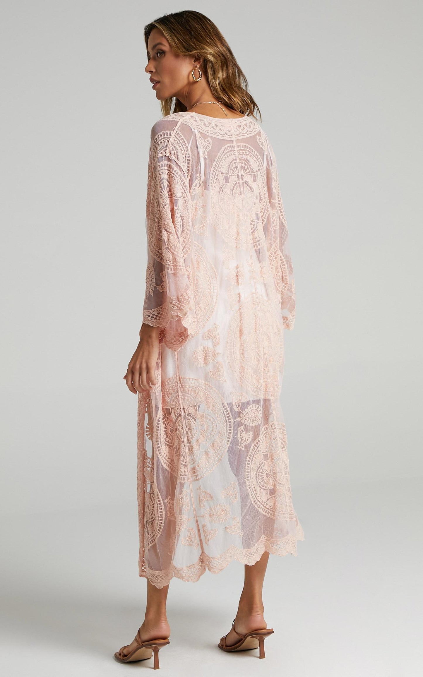 Heavy Hearted Kimono in Blush