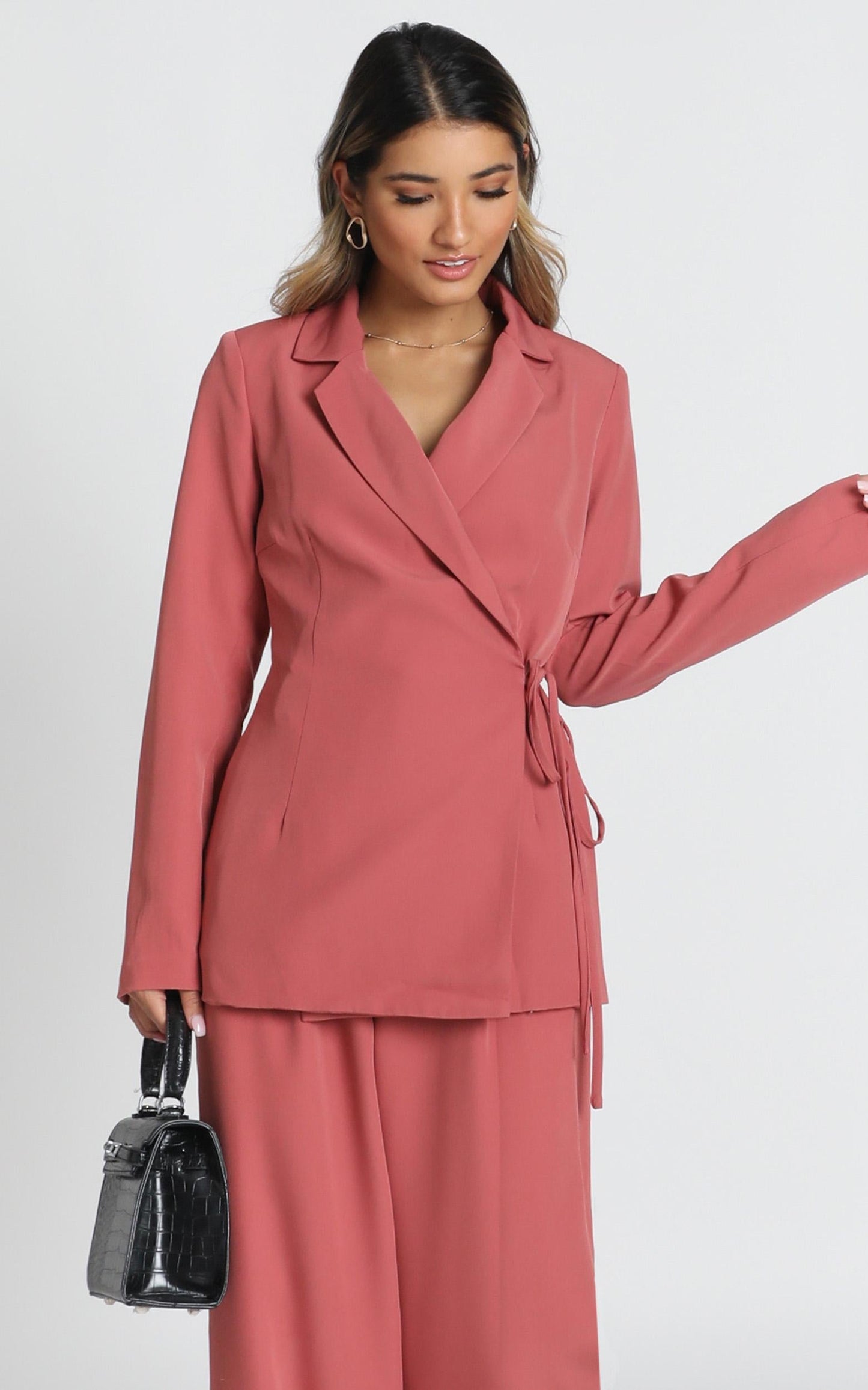 Headquarters Blazer In Dusty Rose