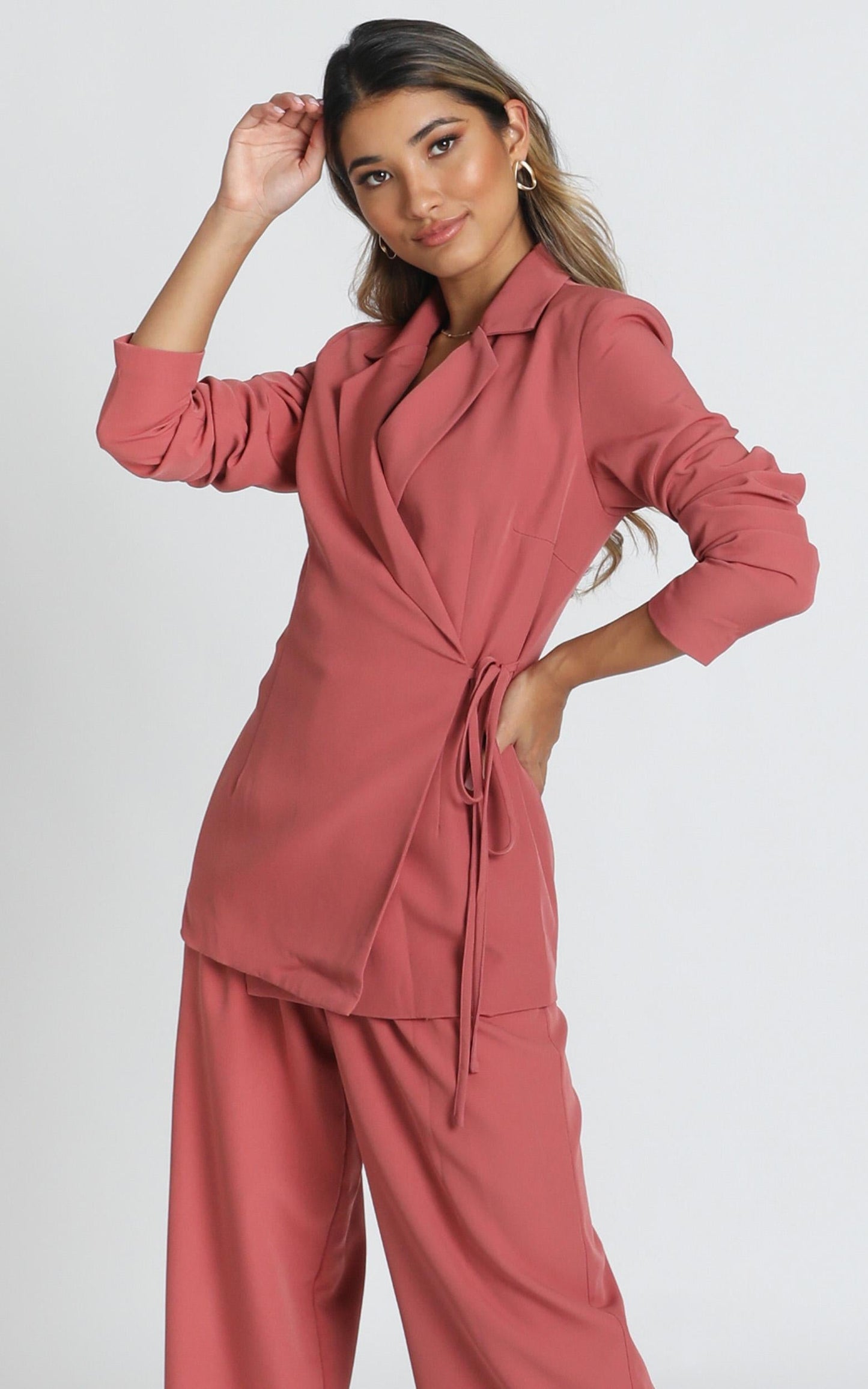 Headquarters Blazer In Dusty Rose