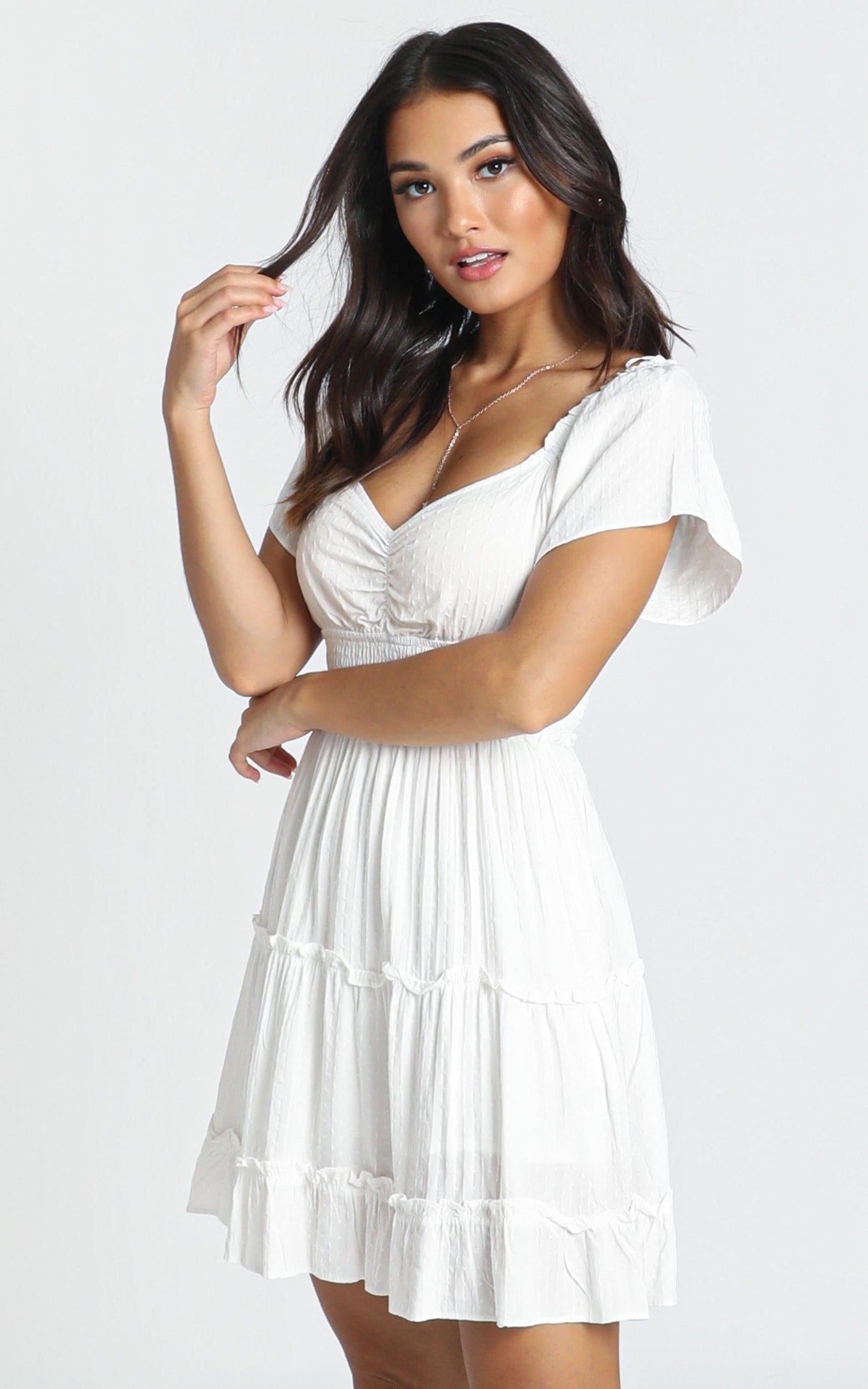 Hearts Content Dress In White