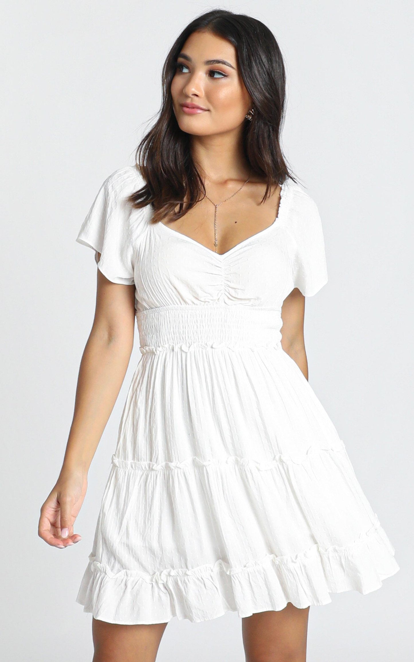 Hearts Content Dress In White