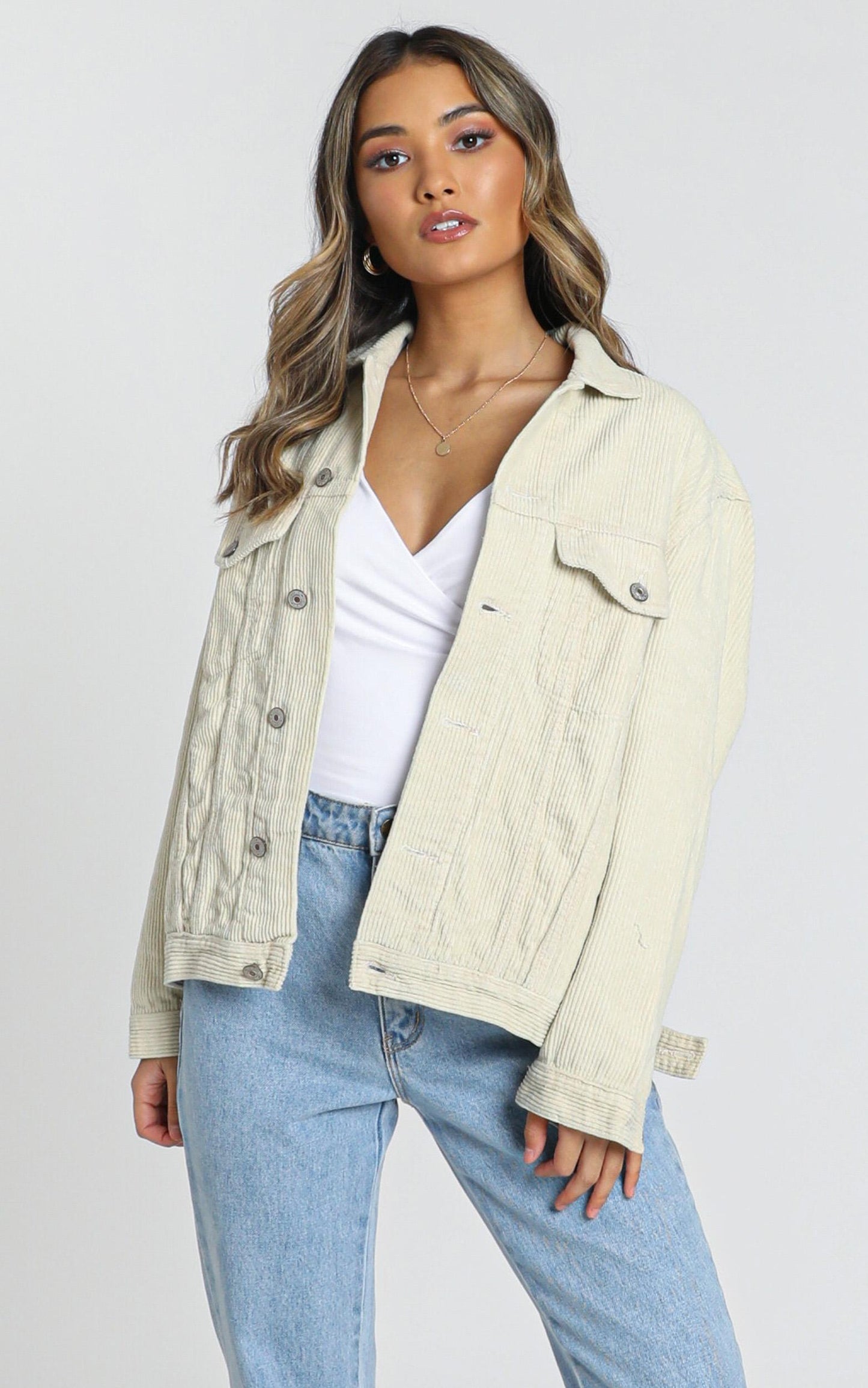 Heartwarming Jacket In Beige Cord