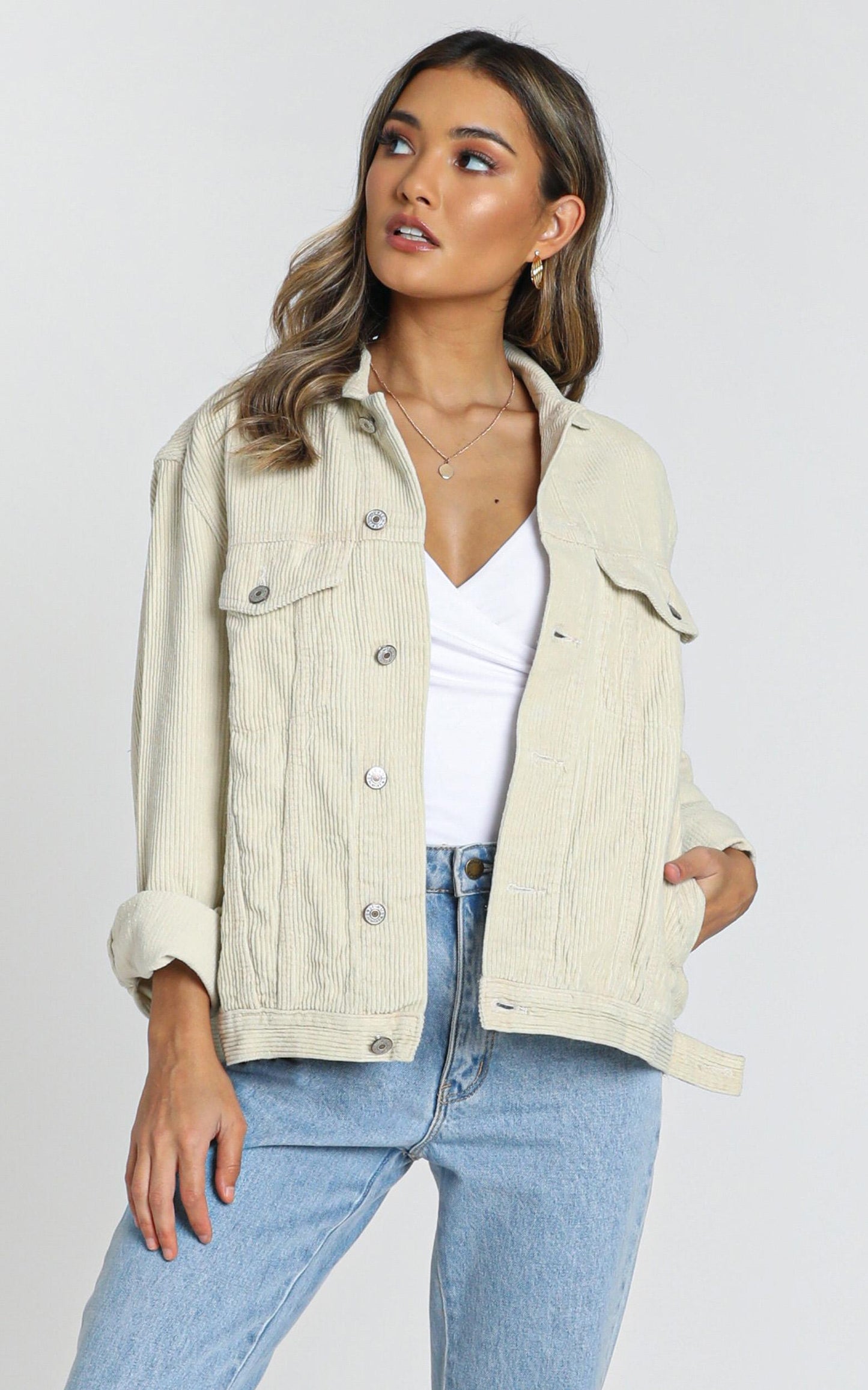 Heartwarming Jacket In Beige Cord