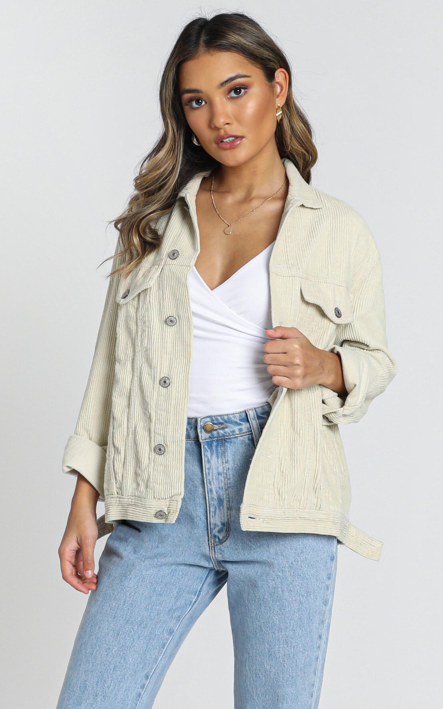 Heartwarming Jacket In Beige Cord