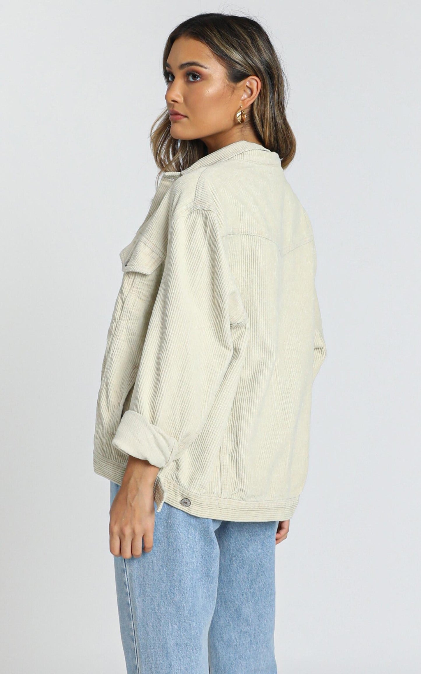Heartwarming Jacket In Beige Cord