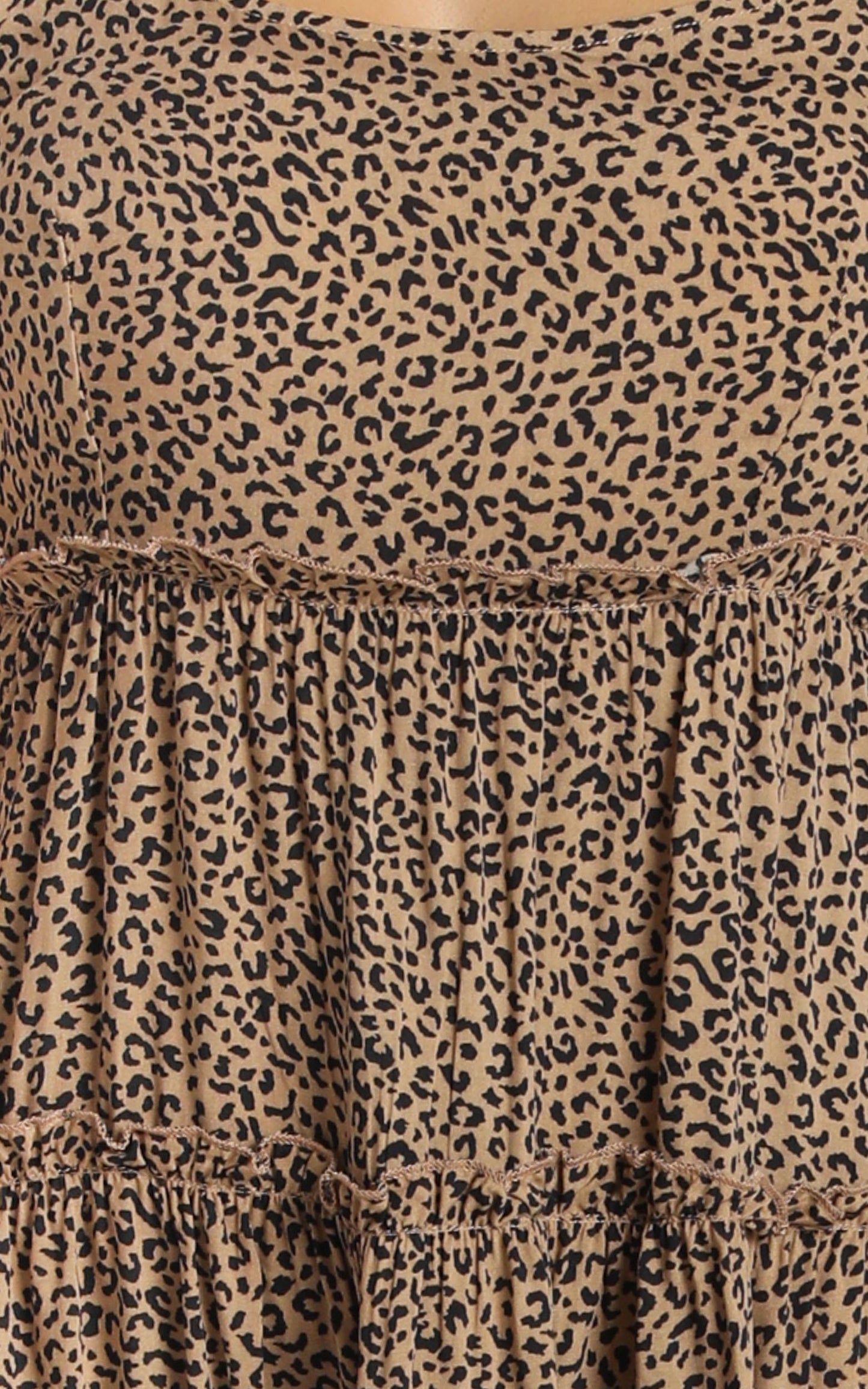 Helena Panelled Mini Dress In Leopard Print