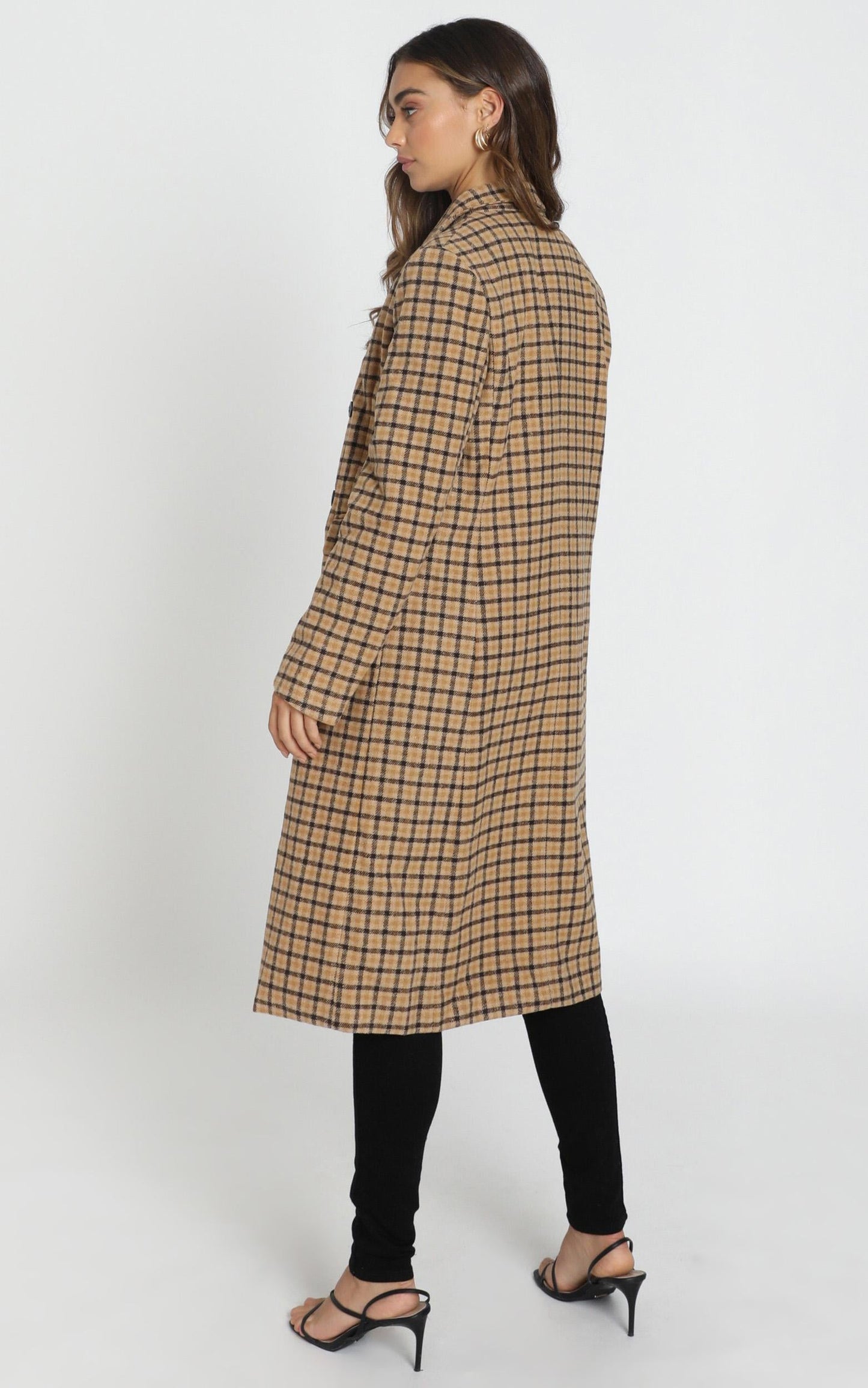 Heroic Moment Coat In Beige Check