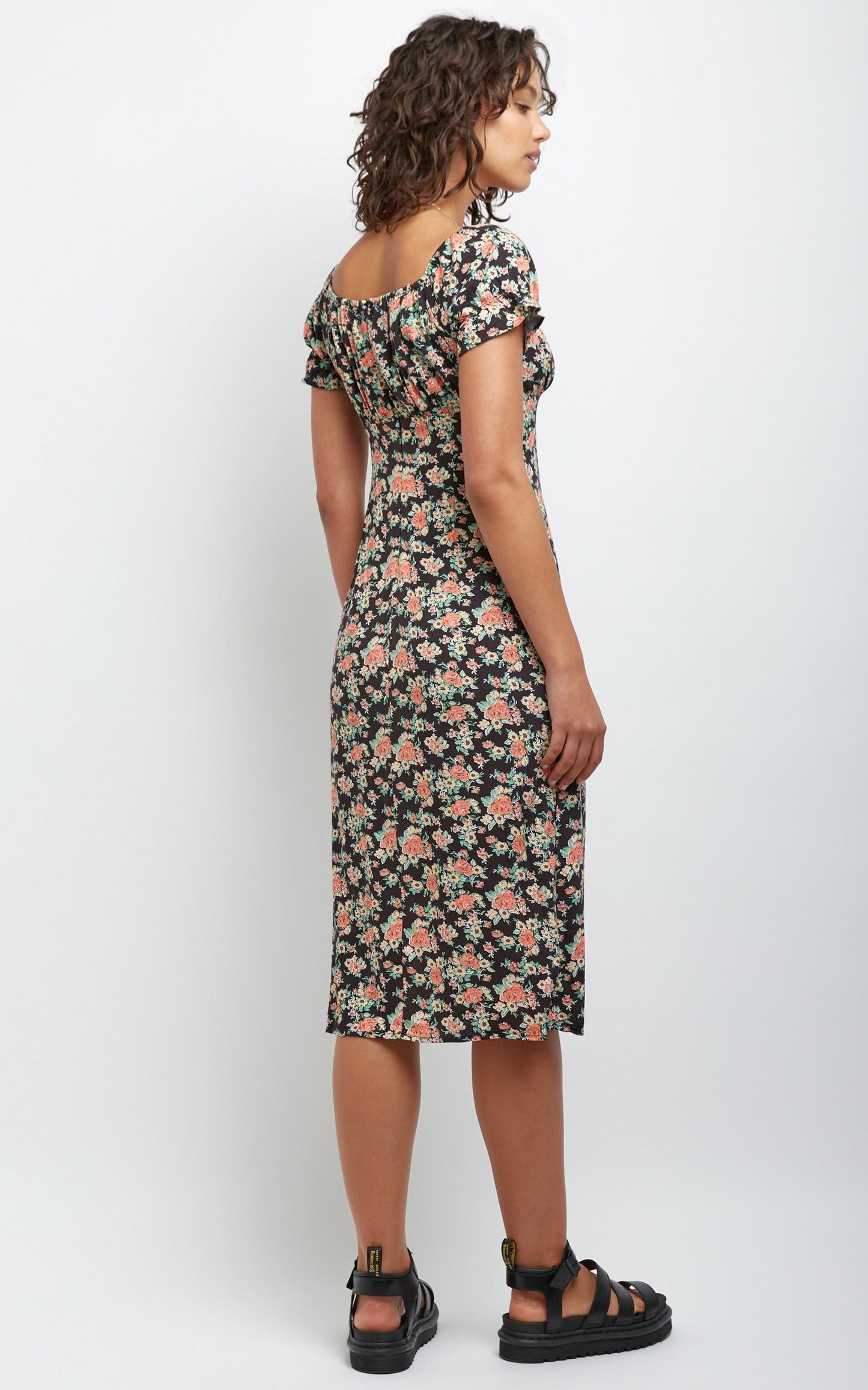Denise Dress in Black Floral