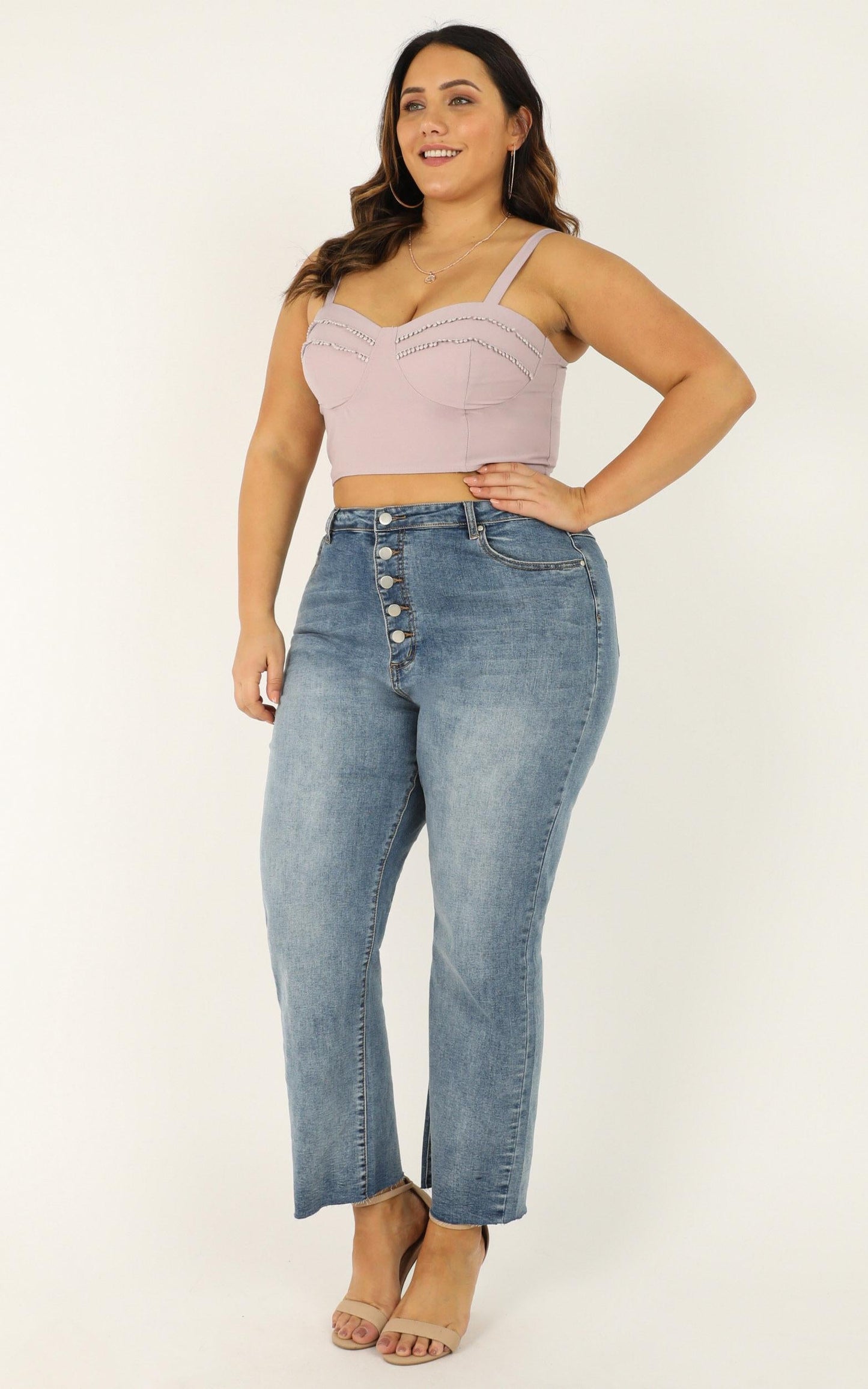 High Profile Top In Mauve