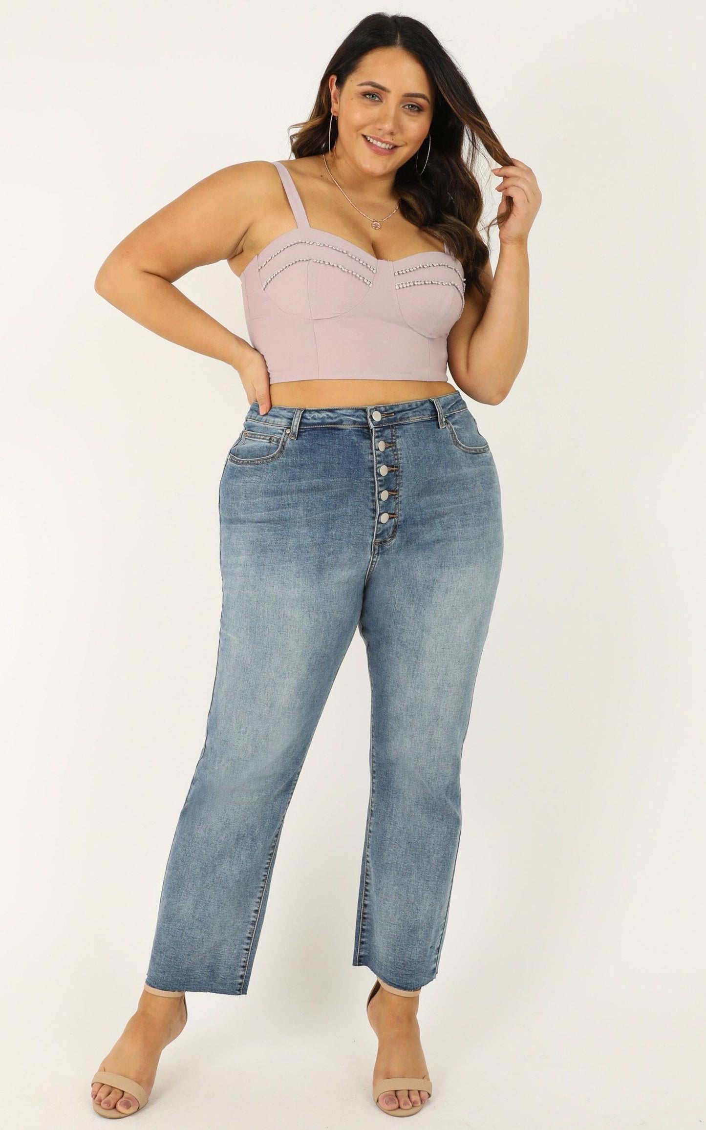 High Profile Top In Mauve