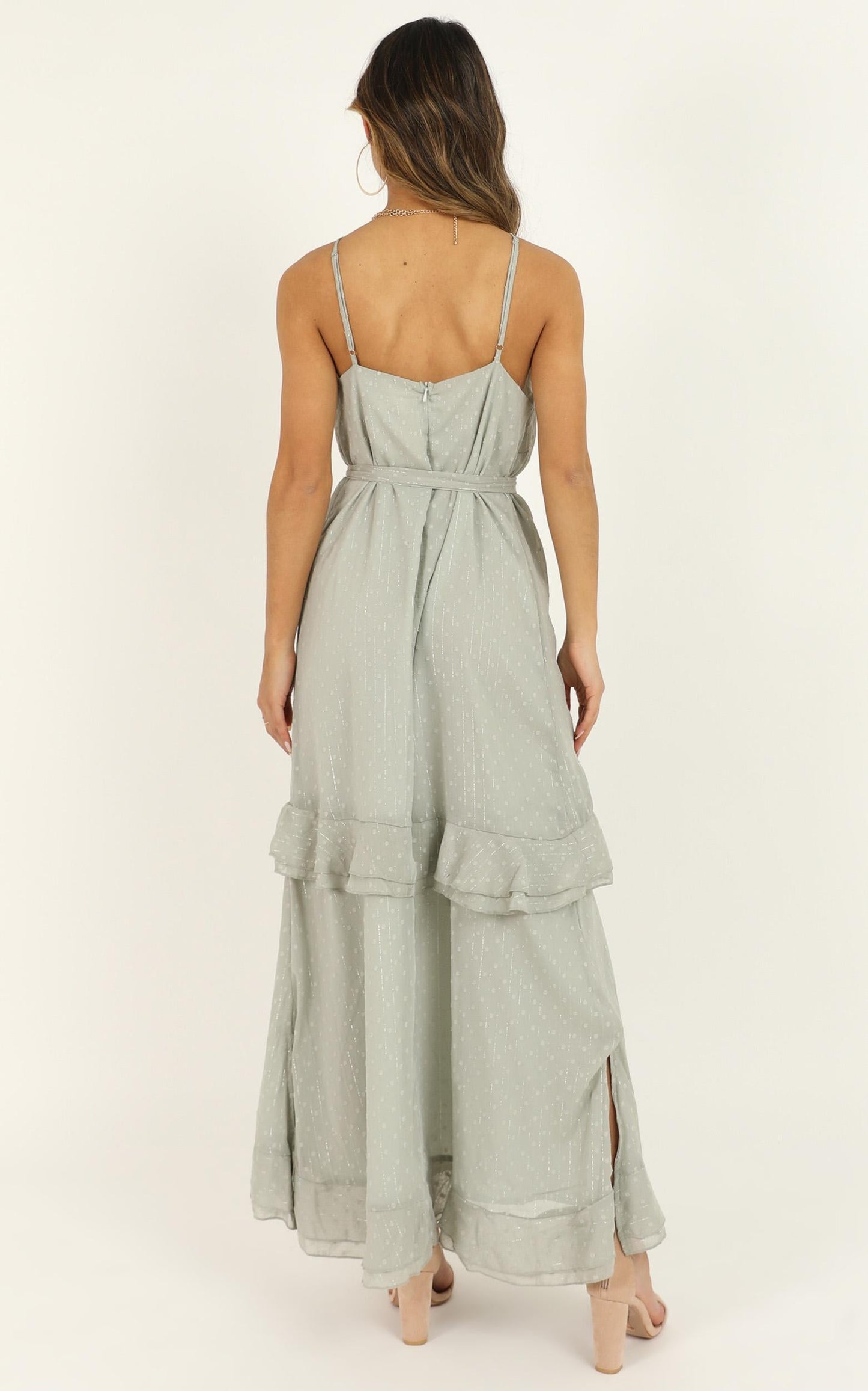 Highest Of Class Dress In Sage