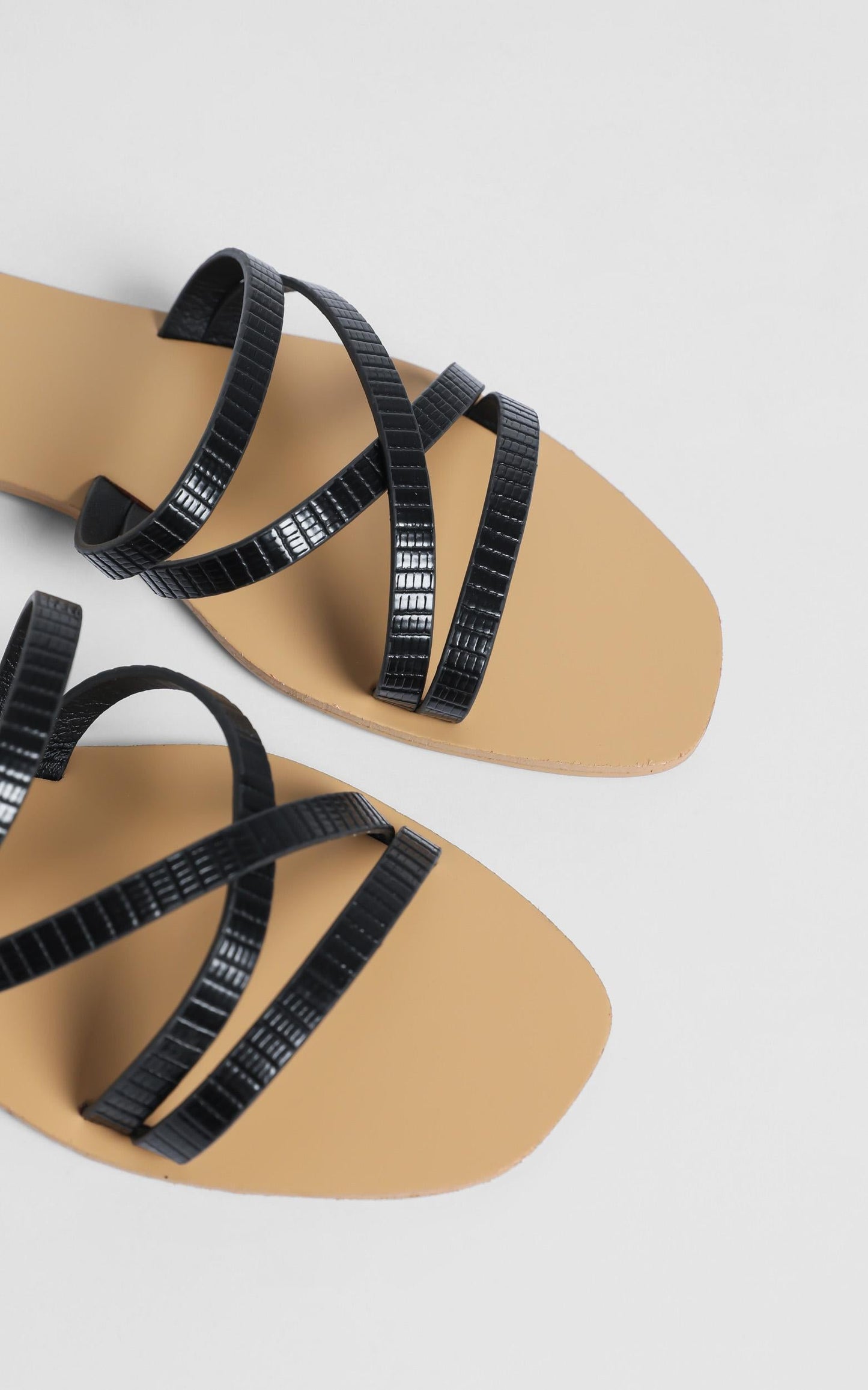 Billini - Houston Slides in Black Lizard