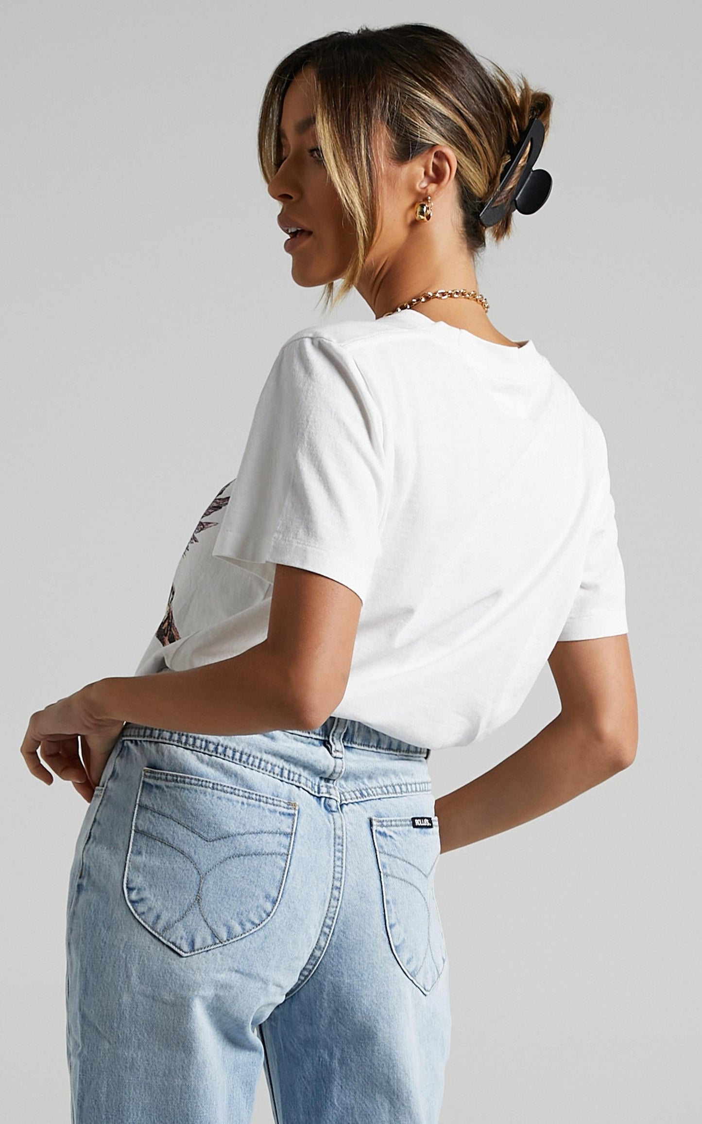 The People Vs - United Eagle Tee in Vintage White
