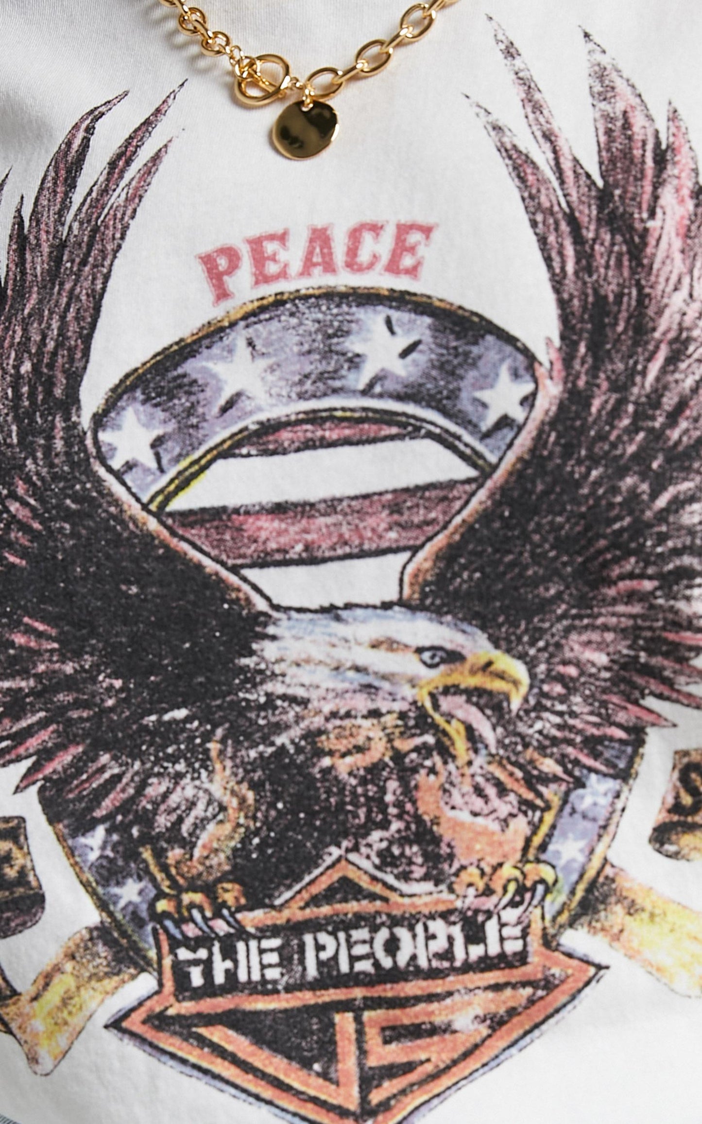 The People Vs - United Eagle Tee in Vintage White