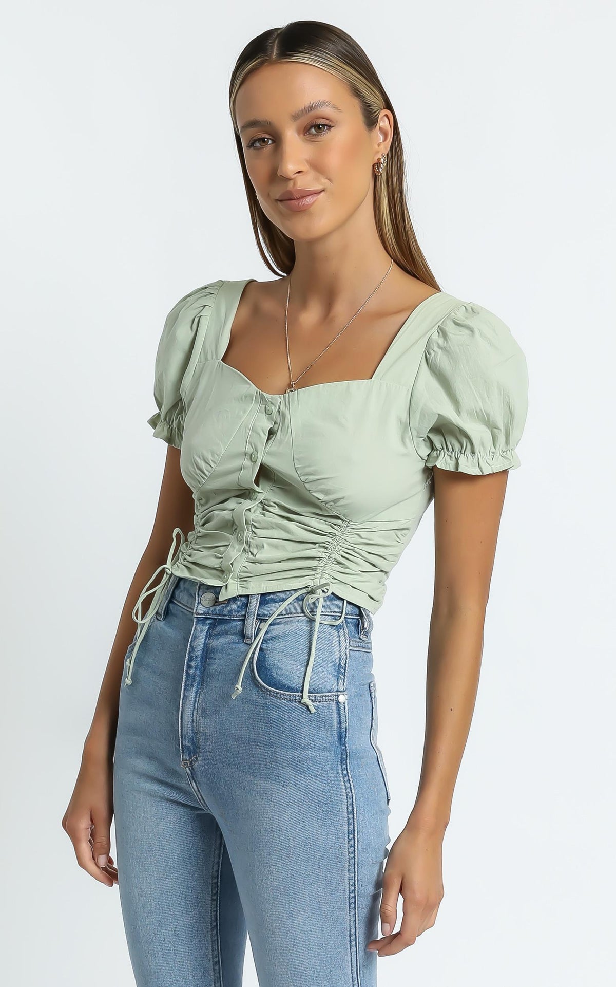 Hunter Top in Sage