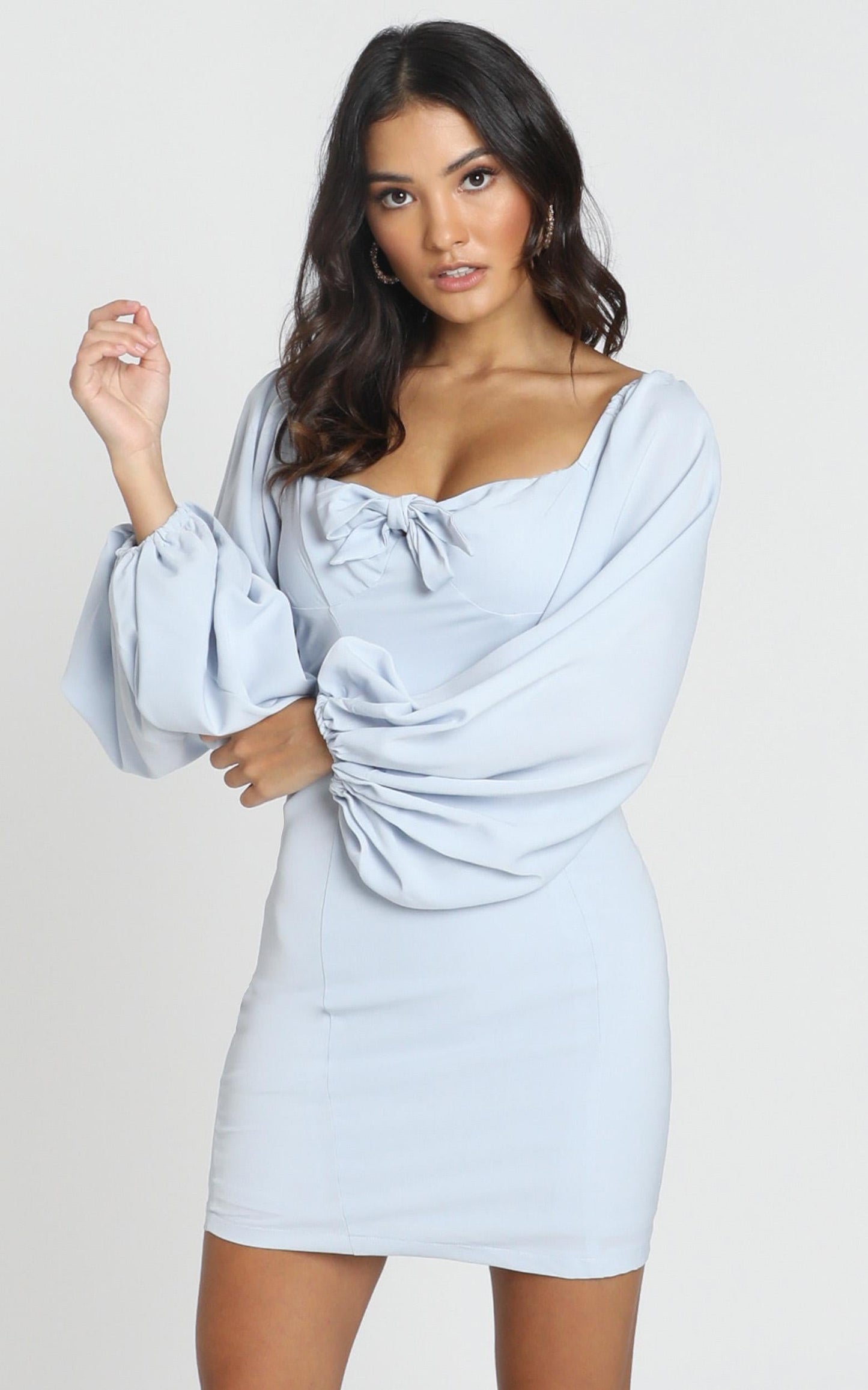 Hydrangea Dress in Powder Blue
