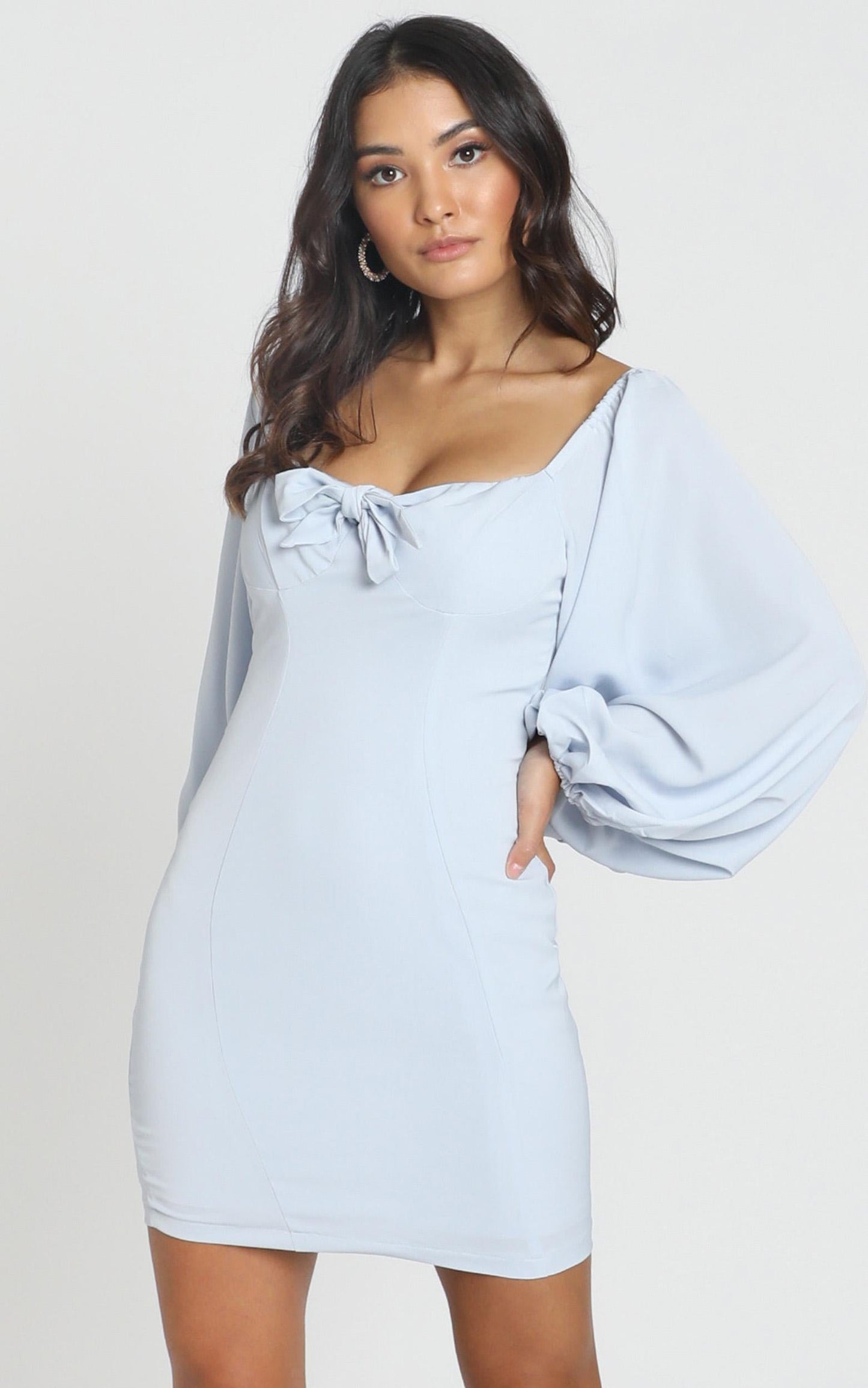Hydrangea Dress in Powder Blue